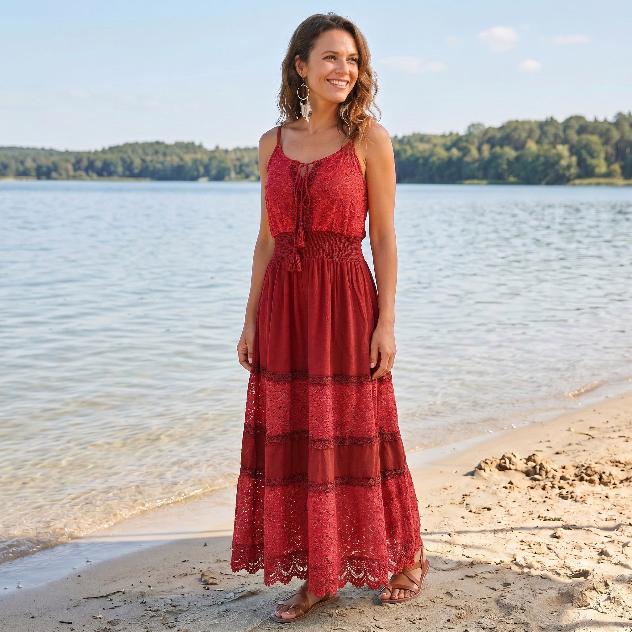 Guru-Shop Midikleid Besticktes Boho Sommerkleid, langes besticktes.. alternative Bekleidung – Bild 4 von 5