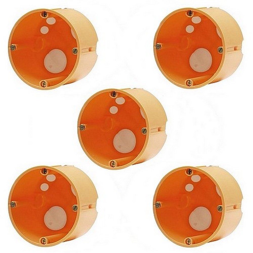 DICHTEL Steckdosenblende Hohlwanddose winddicht HK50 Ø68x48mm Gerätedose luftdicht HWD, (5 tlg), Hohlwanddose winddicht, Hohlraumdose, Gerätedose luftdicht, Ø68x48mm