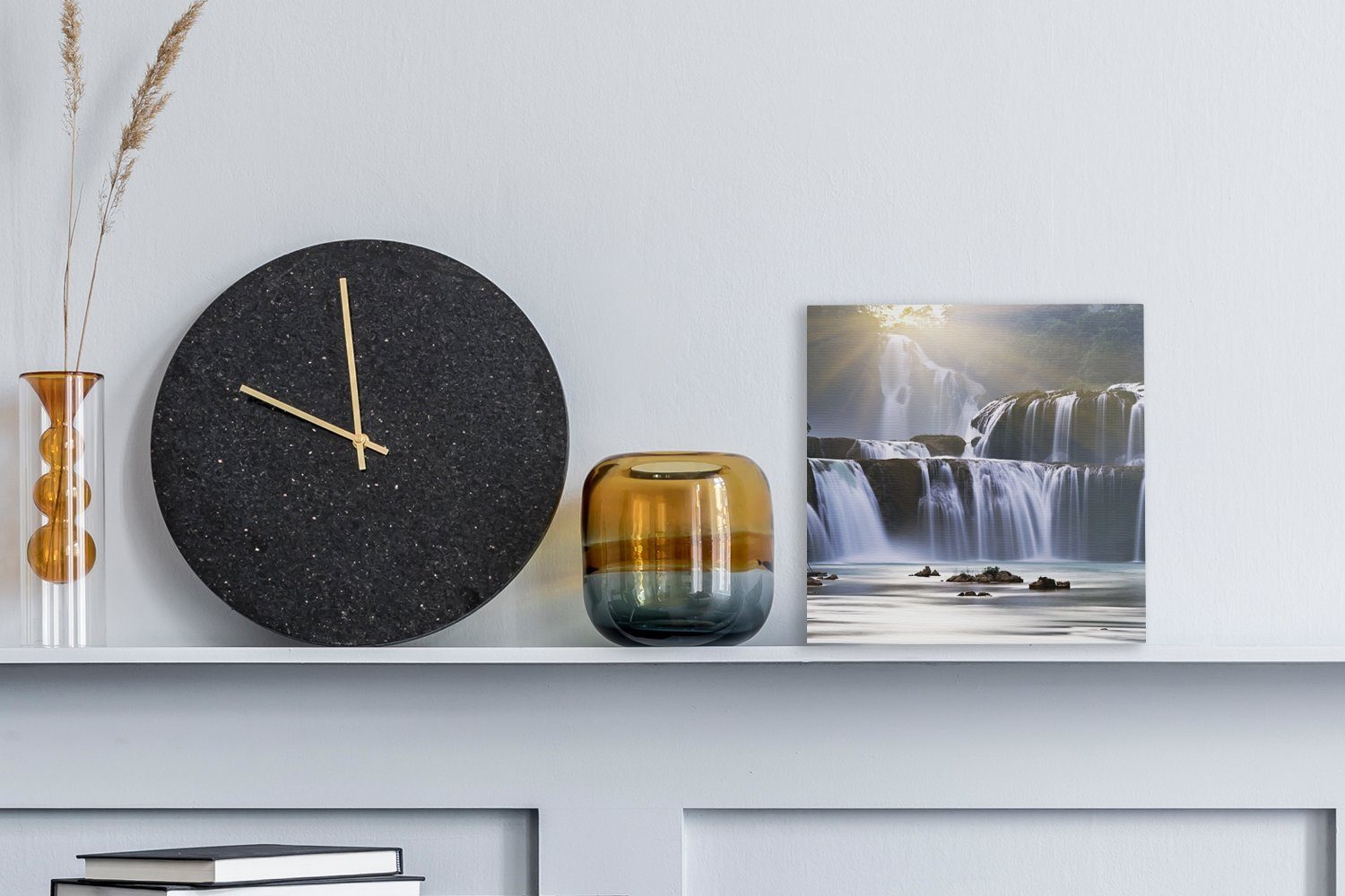 OneMillionCanvasses® Leinwandbild Wasserfall - Felsen - günstig online kaufen
