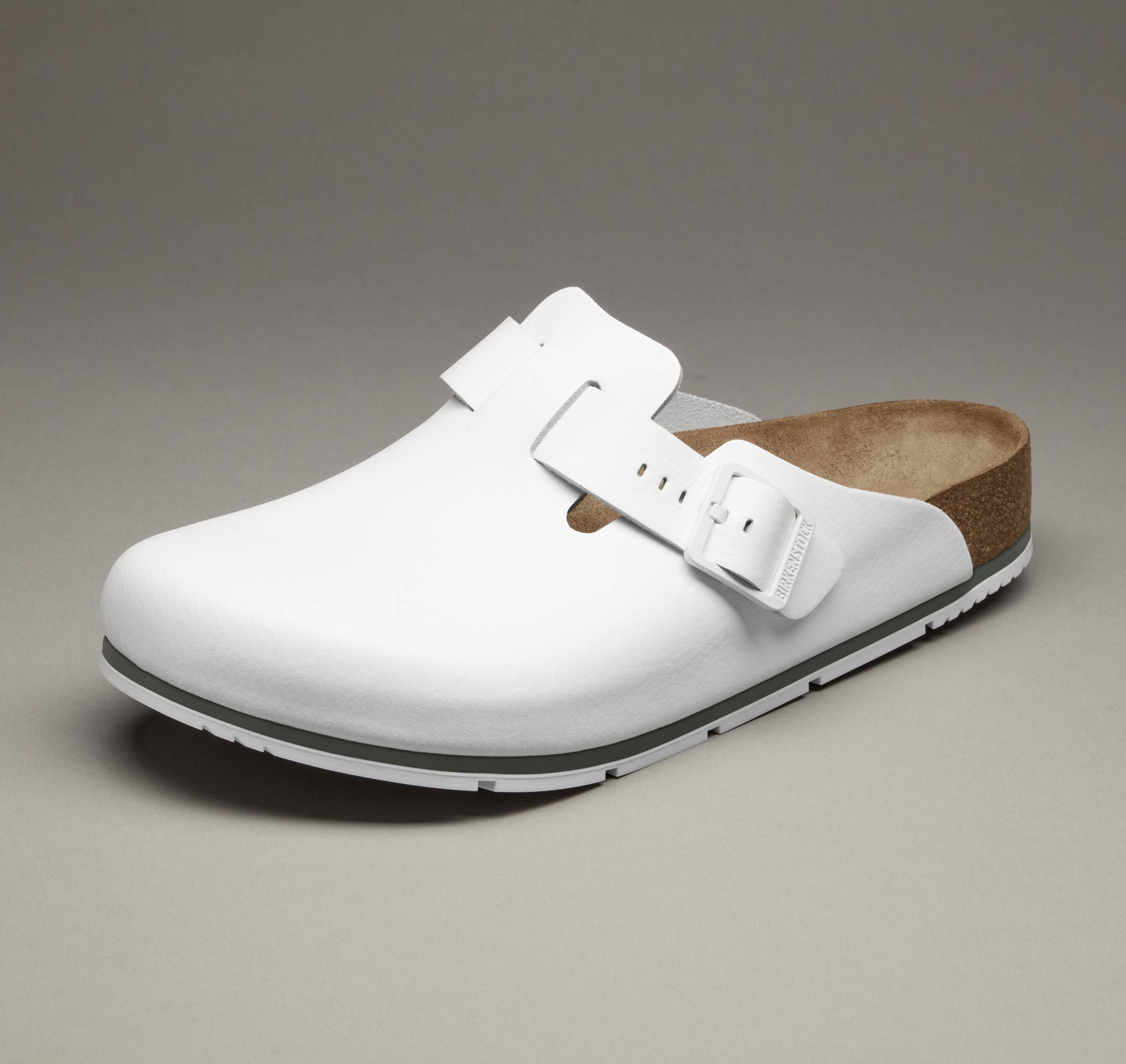 Birkenstock Damen Herren Boston Pro Hausschuhe Leder Pantoletten - Anatomischer Clog Zertifiziert EN ISO 20347:2043, Berufsschuhe für Medizin & Gastronomie – Bild 3 von 5