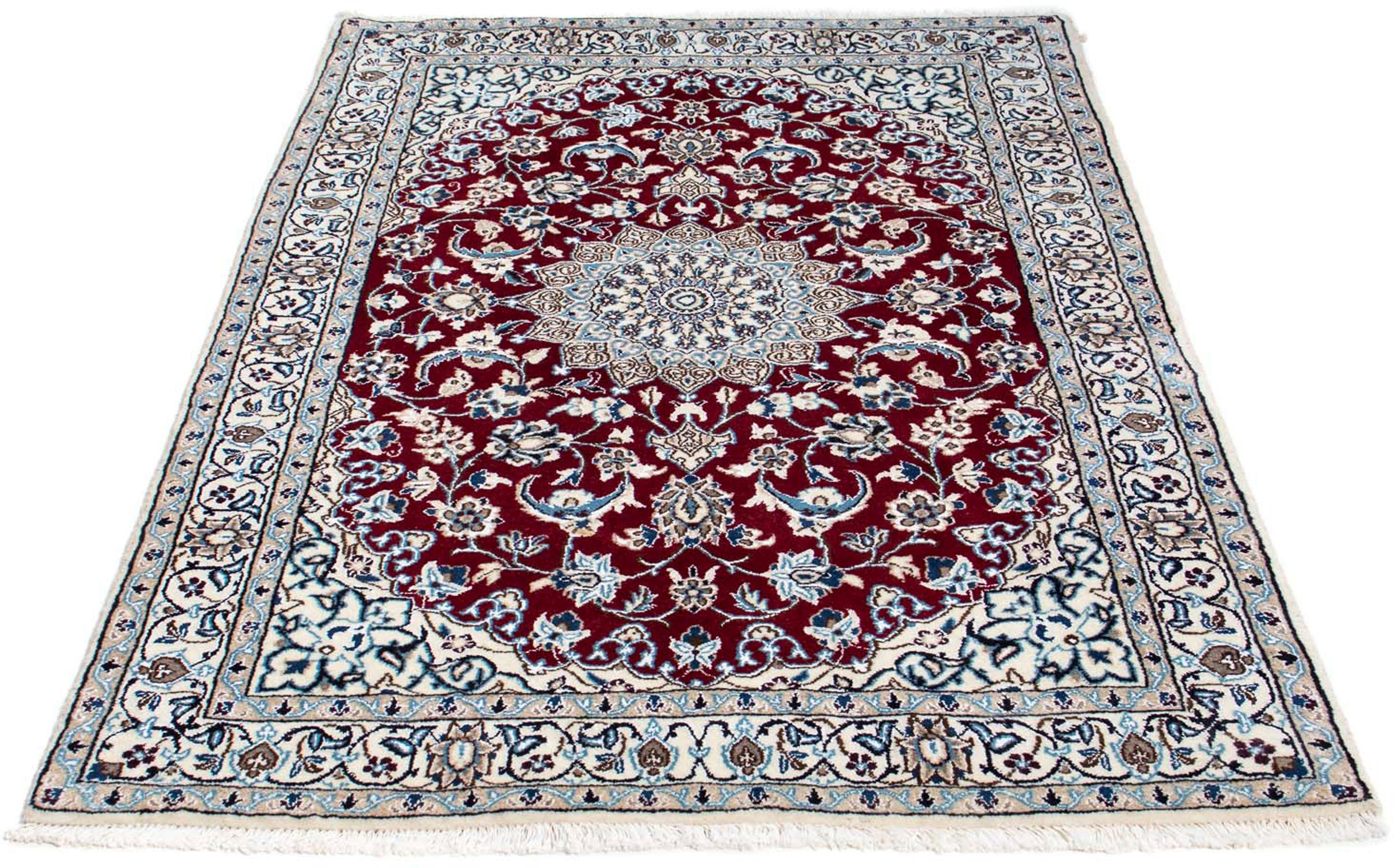 Orientteppich Perser - Nain - Royal - 173 x 114 cm - dunkelrot, morgenland, rechteckig, Höhe: 10 mm, Wohnzimmer, Handgeknüpft, Einzelstück mit Zertifikat