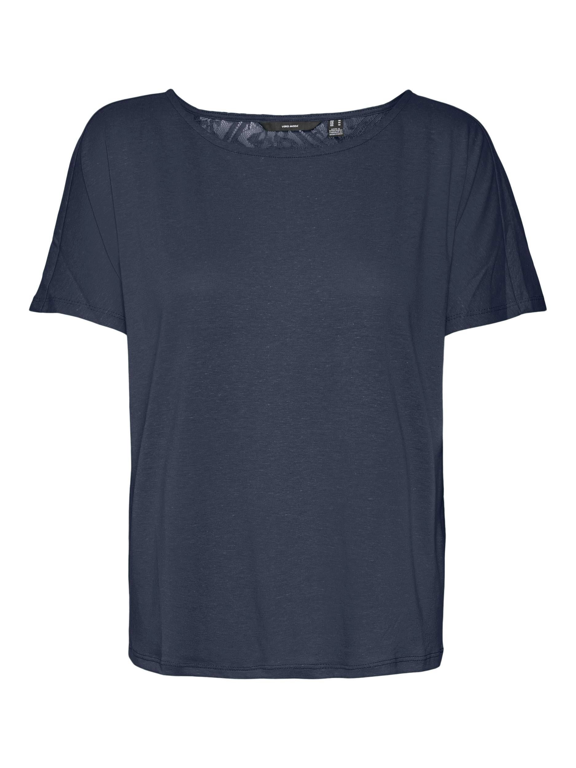 Vero Moda T-Shirt Marijune (1-tlg) Navy Blazer