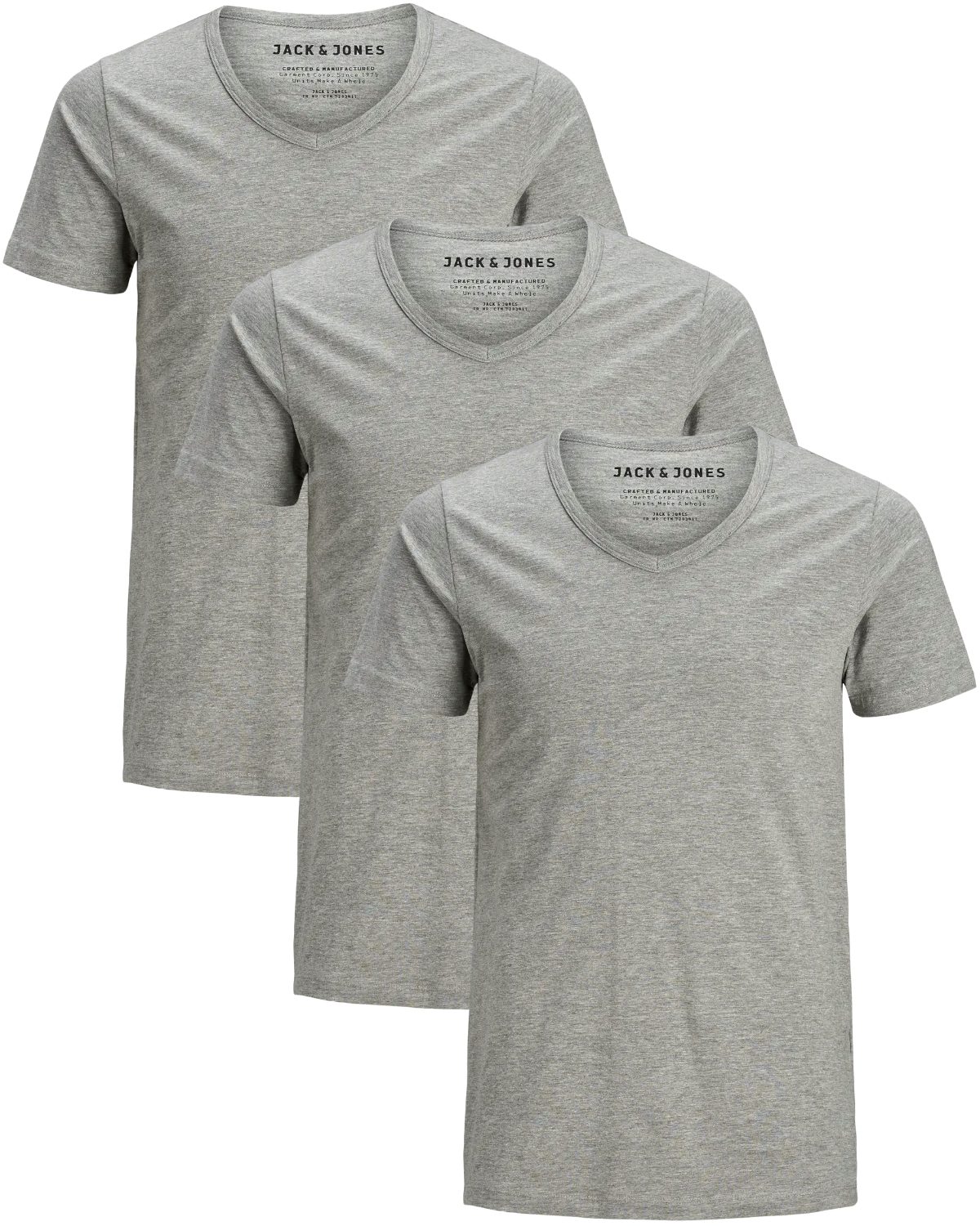Jack & Jones T-Shirt (Spar-Set, 3er-Pack) in Unifarben