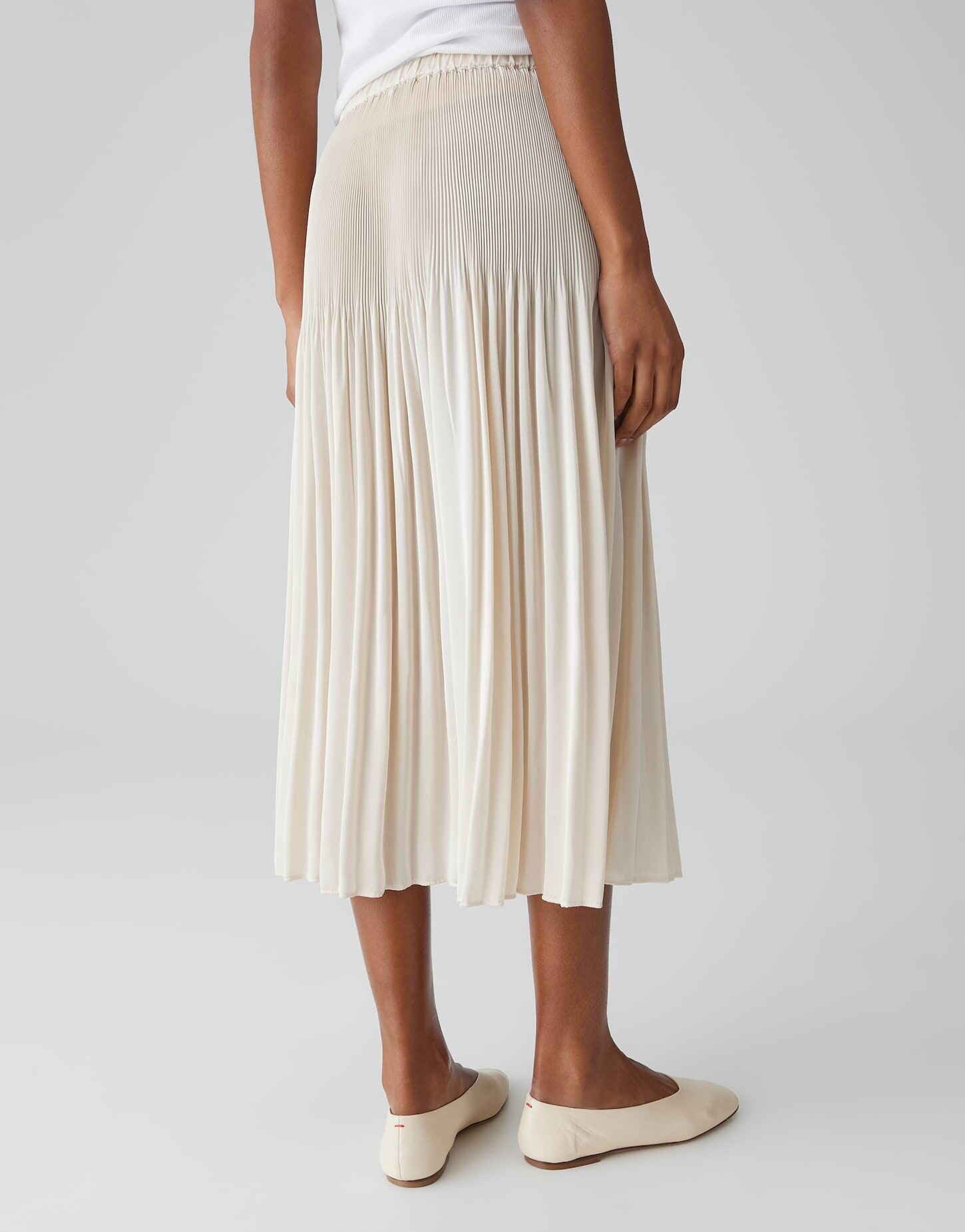 OPUS Plisseerock Ribane french mit Komfortbund in Midilänge