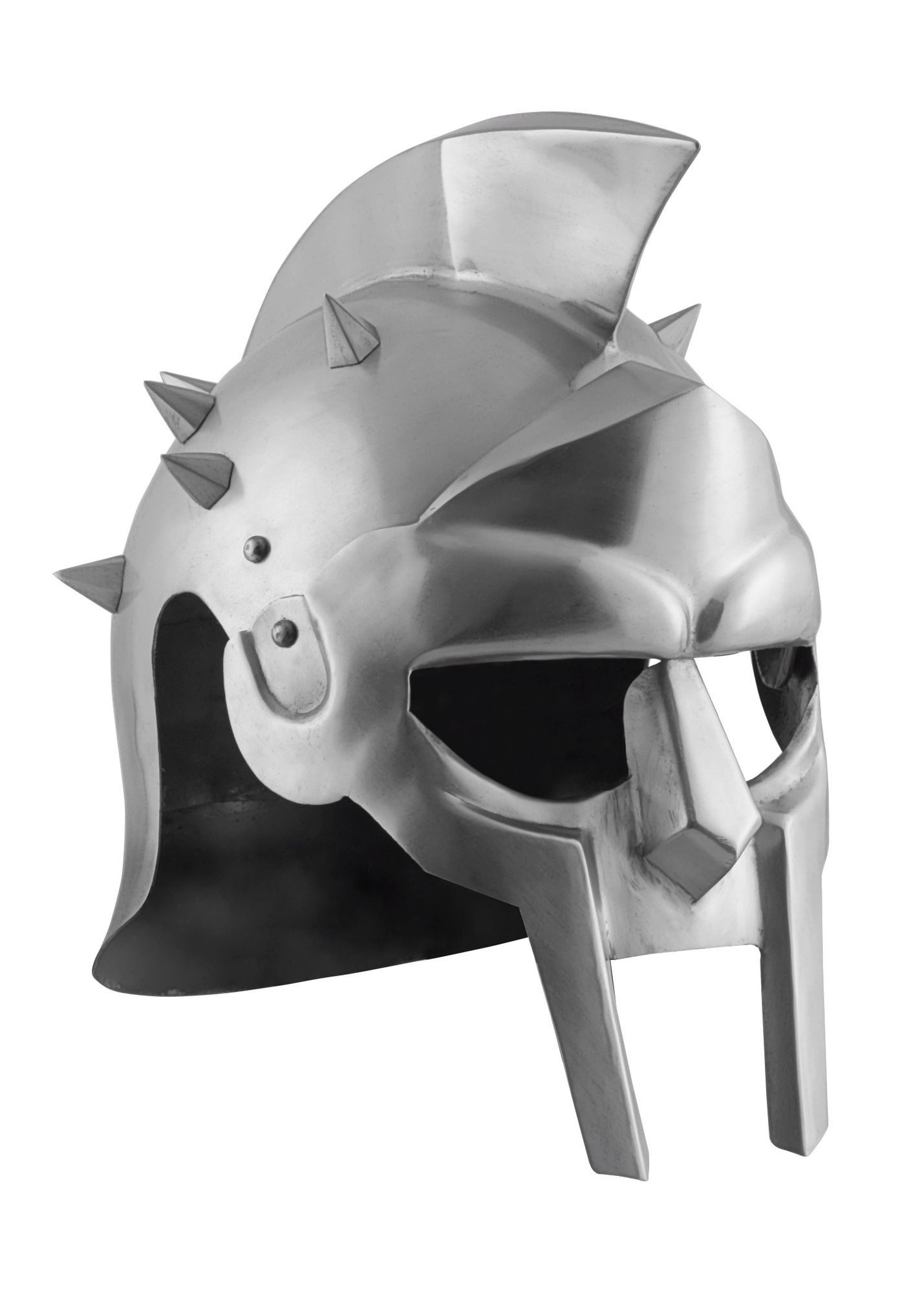 Ritter-Kostüm Gladiatorenhelm Maximus mit Lederinlay mit Dornen