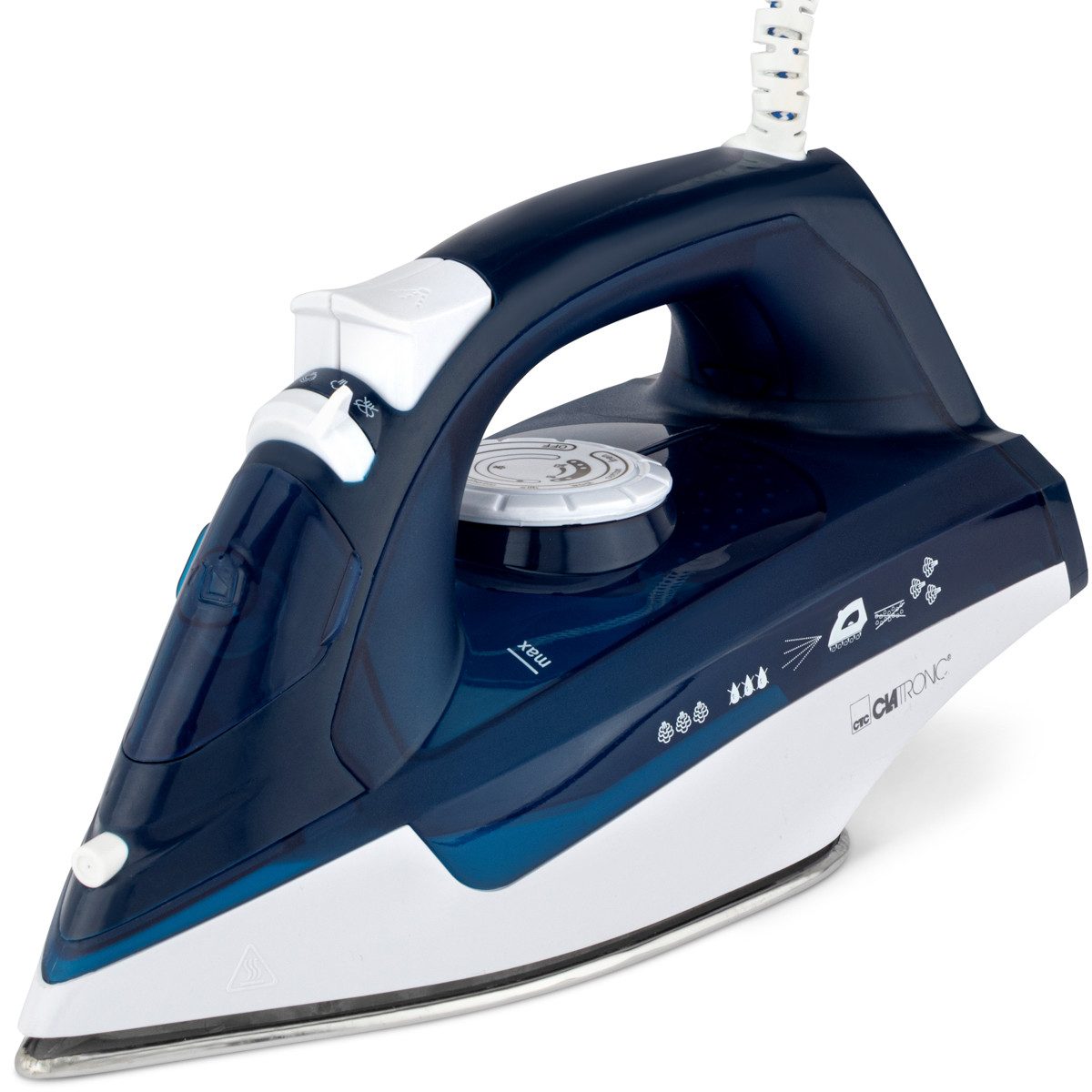 CLATRONIC Dampfbügeleisen DB 3704, 250ml Tank, 2200W, Anti-Kalk