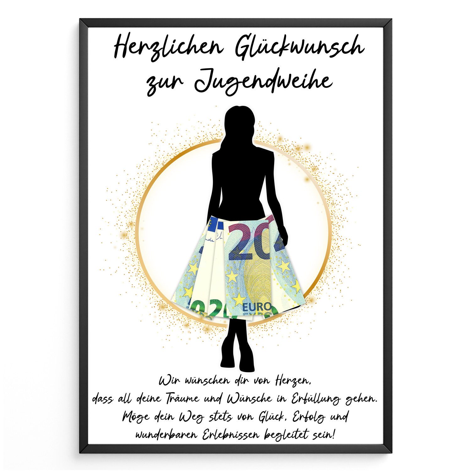 Tigerlino Poster Jugendweihe Geschenk Mädchen Geldgeschenk günstig online kaufen