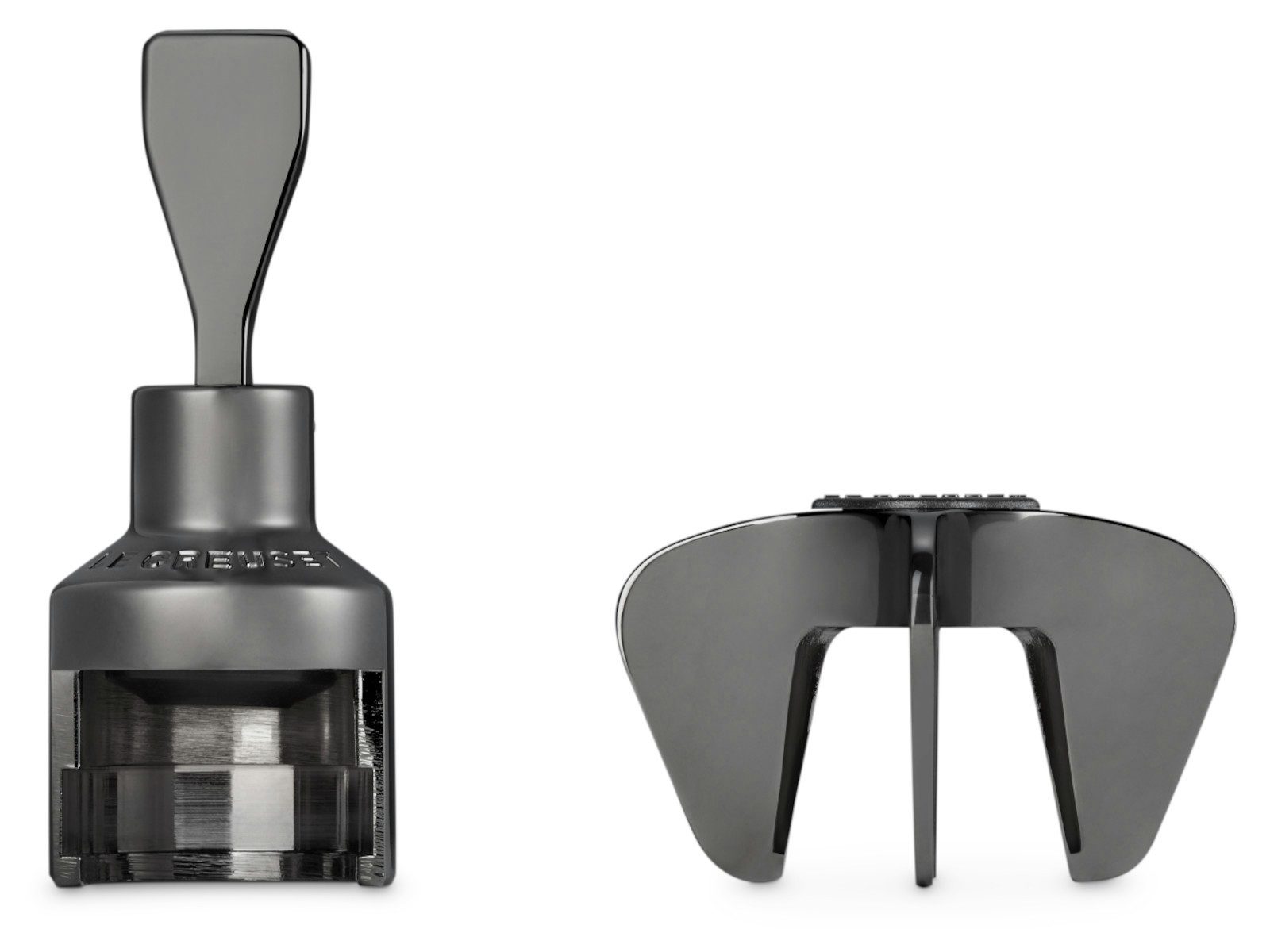 LE CREUSET Weinflaschenöffner Sektöffner und Sektverschluss-Set schwarz 2tlg