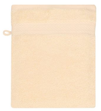 Betz Waschhandschuh 10 Stück Waschhandschuhe Premium 100% Baumwolle Waschlappen Set 16x21 cm Farbe nussbraun und beige