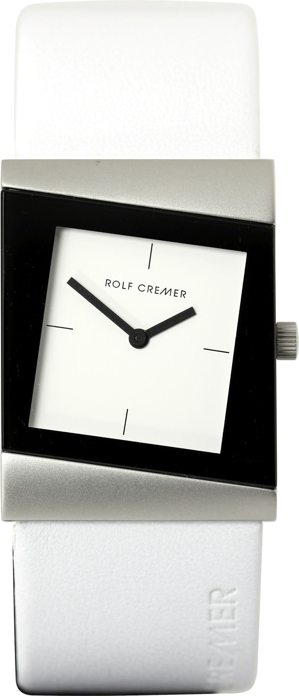 Rolf Cremer Quarzuhr Rolf Cremer Uhr Style 500003 Lederband, Edelstahl, weiß, (1-tlg)