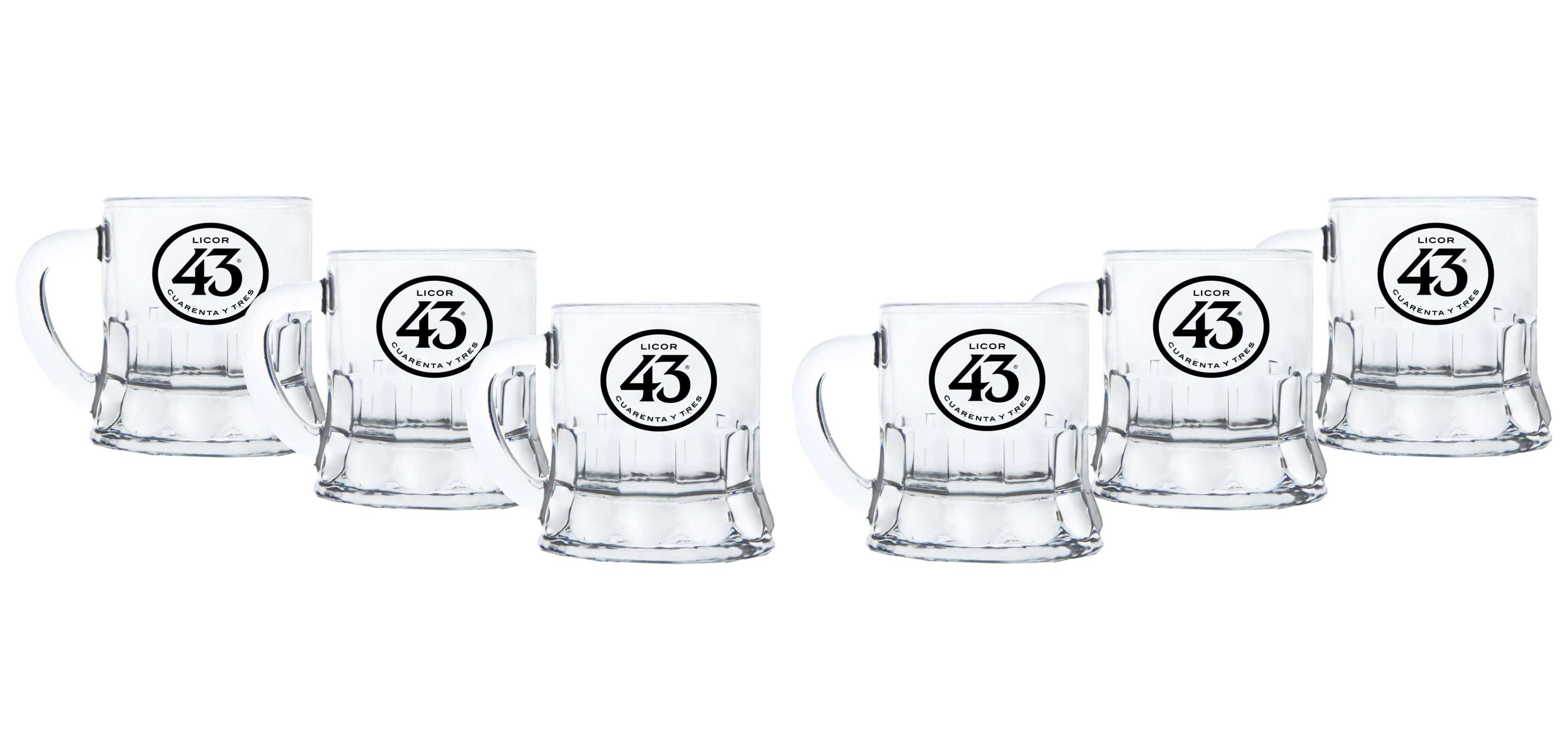 Gläser-Set Licor 43 Minibeer Glas 6er Set Shotglas Pinnchen Likör Liquor 43er