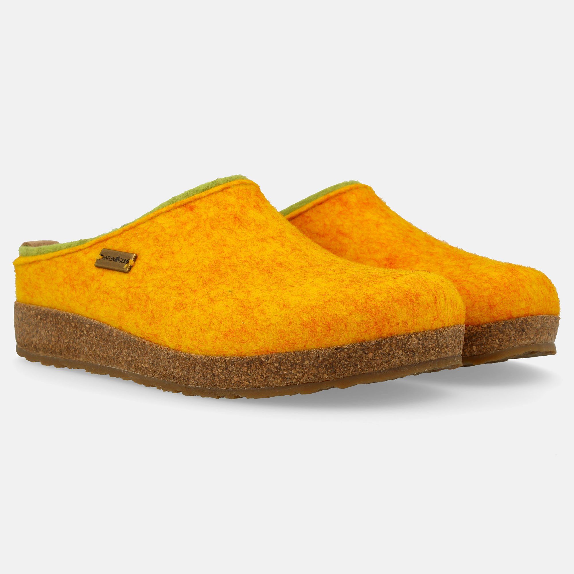 Haflinger Haflinger Grizzly Kris Filzclog aus reinem Wollfilz Hausschuh