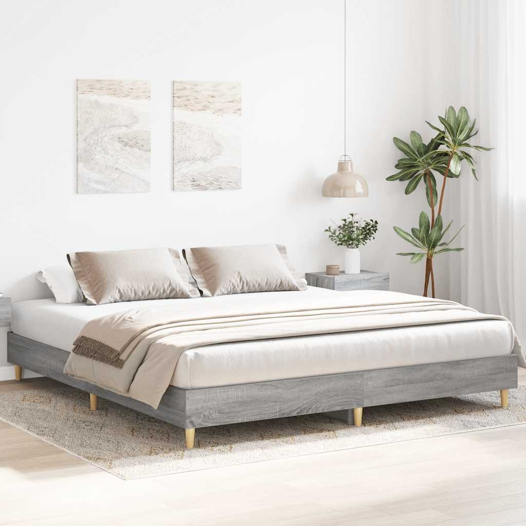 vidaXL Bett Bettgestell ohne Matratze Grau günstig online kaufen