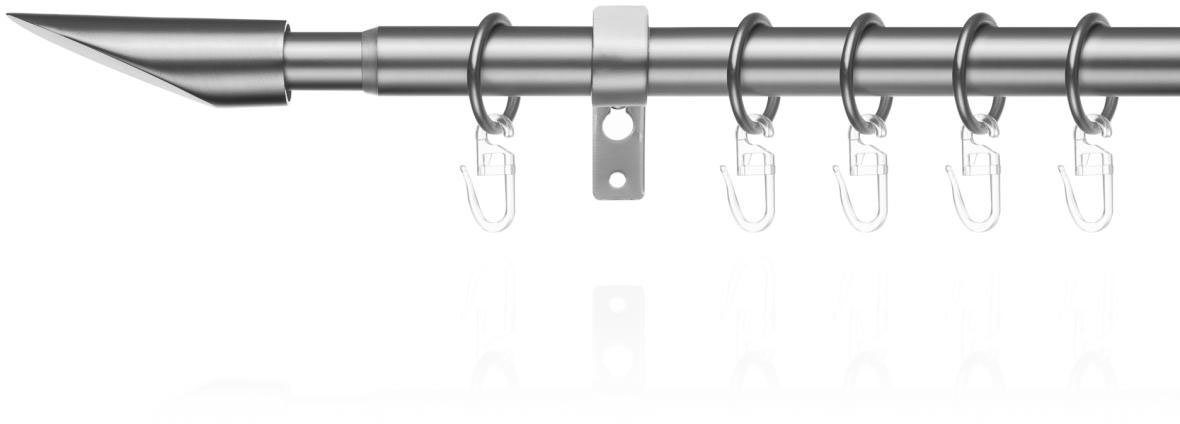 LICHTBLICK ORIGINAL Gardinenstange Gardinenstange Lipstick, 20 mm, ausziehbar, 1 läufig 130 - 240 cm, Ø 20 mm, 1-läufig, ausziehbar, Metall, Einläufige Vorhangstange mit Ringen für Gardinen und Stores.