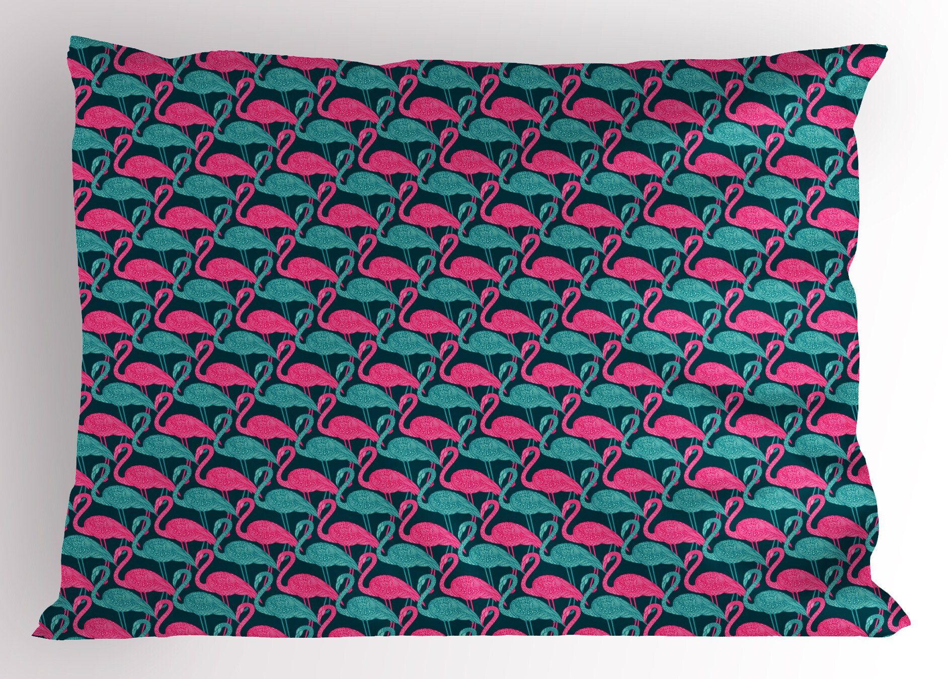 Kissenbezüge Dekorativer Standard King Size Gedruckter Kissenbezug, Abakuhaus (1 Stück), Flamingo Bicolor Exotischer Vogel