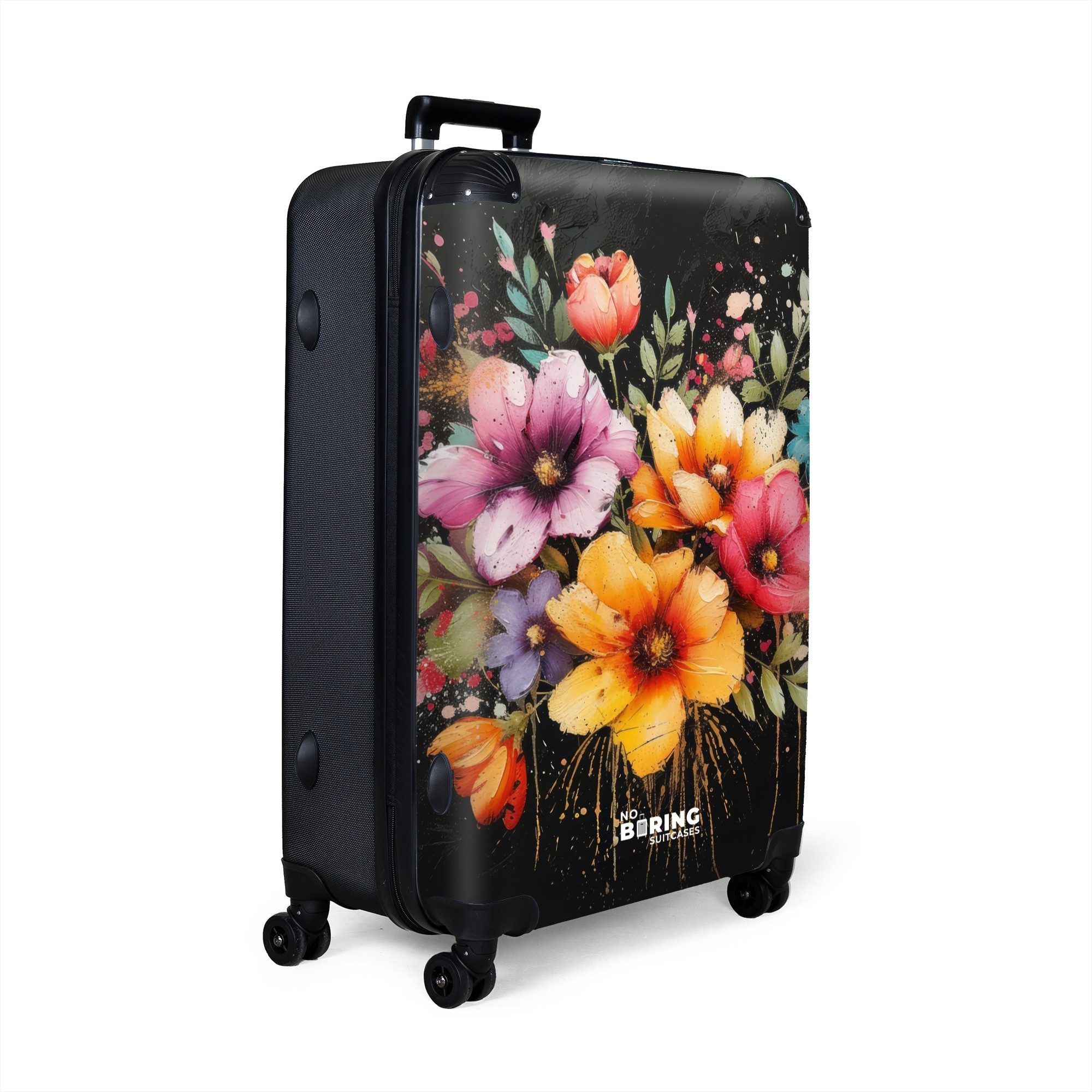 NoBoringSuitcases.com© Hartschalen-Trolley Blumen im Graffiti-Stil 77 günstig online kaufen