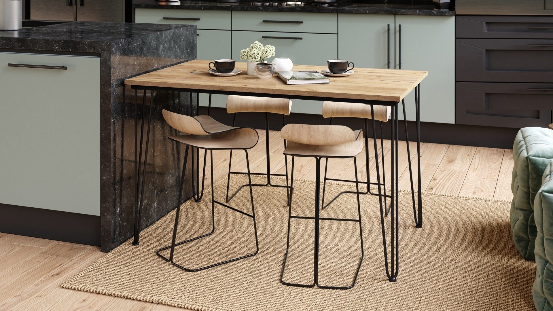 Mazzoni Esstisch Design Hairpin Esszimmer Tisch günstig online kaufen