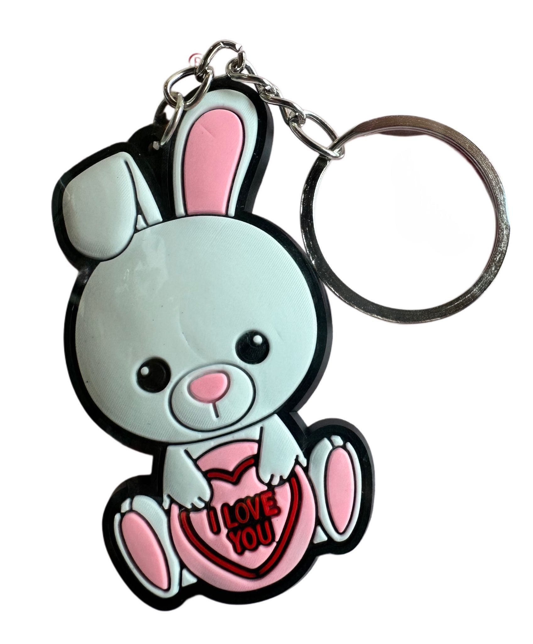 Whitehouse Leisure International Ltd Schlüsselanhänger Schlüsselanhänger Kinder Mini Anhänger keychain Love Hearts Hase, Schlüsselanhänger von Herzen ein Geschenk für Mädchen und Jungen 6 cm