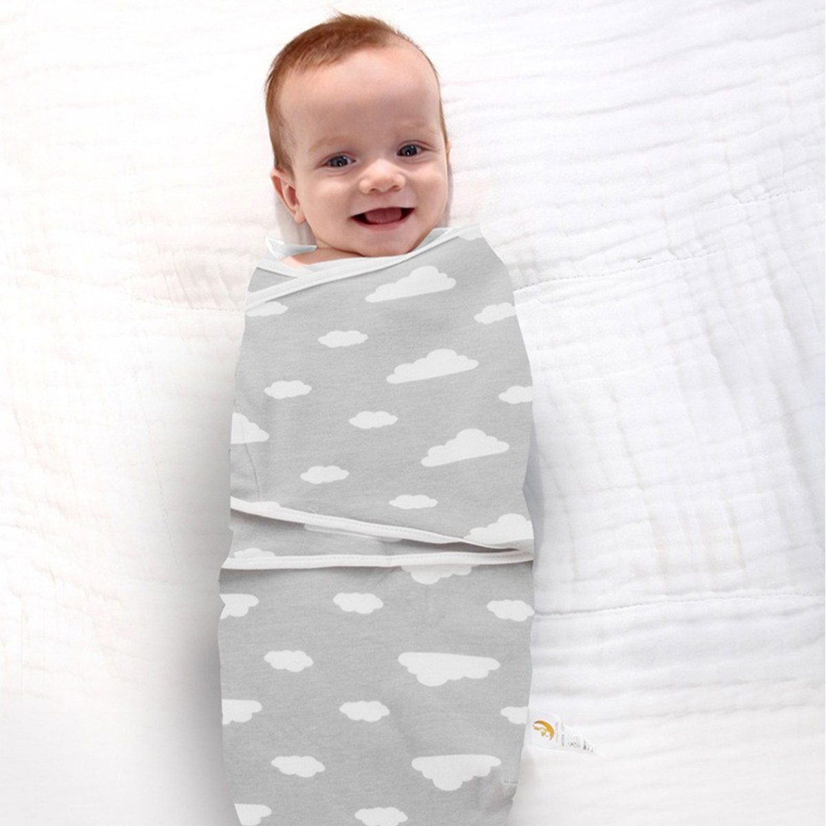 Babyschlafsack für Unisex XDeer Decke Pack Babyschlafsack Schlafsäcke Säuglinge 3 Bio-Baumwolle Grau Kids Pucksack Baby Baby Wickeltuch,