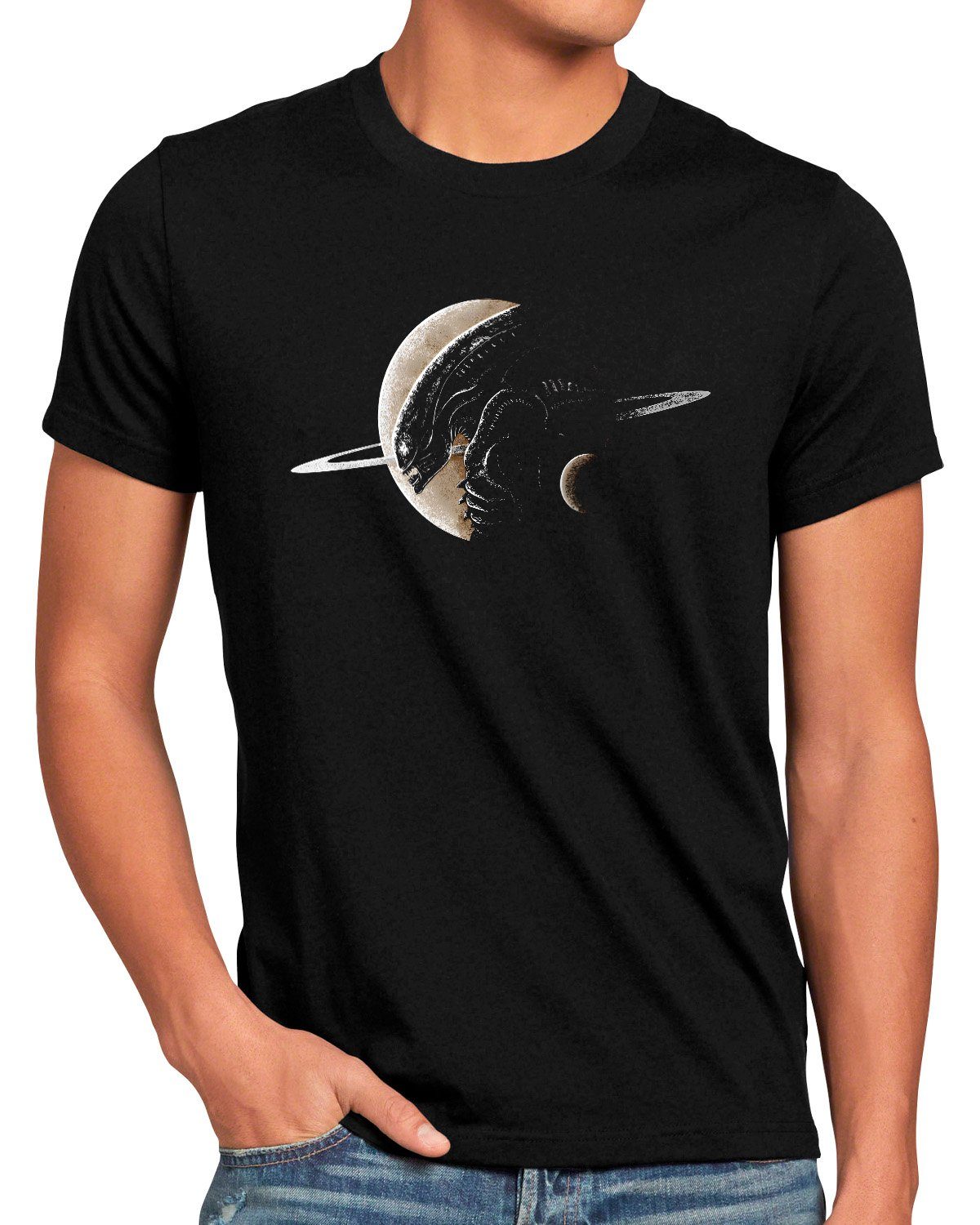 style3 Print-Shirt Herren T-Shirt Xenomorph Planet xenomorph alien ridley scott predator