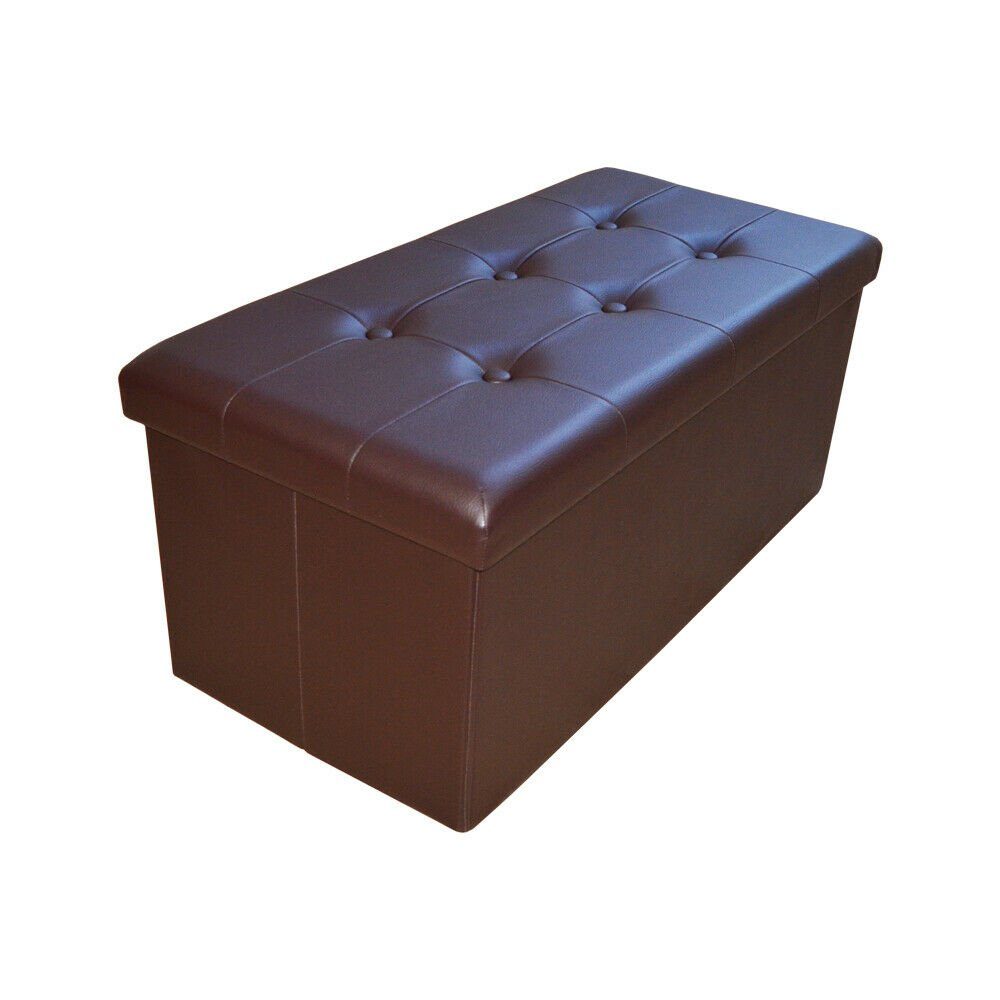 Natsen Sitzhocker Sitzbank mit Stauraum faltbare Füßbank (Sitztruhe aus Kun günstig online kaufen