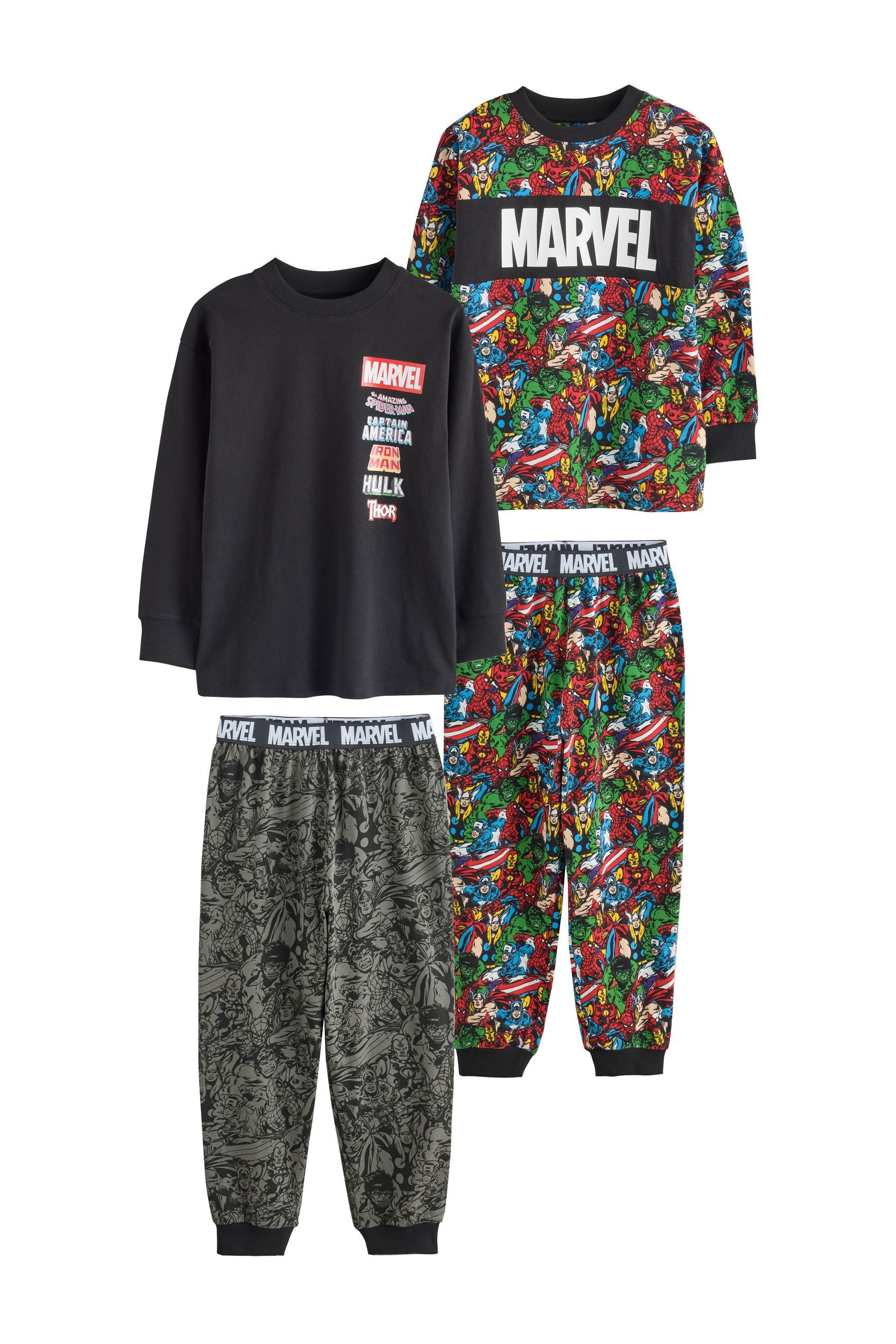 Next Pyjama Marvel Schlafanzüge mit langen Ärmeln und (4 tlg)