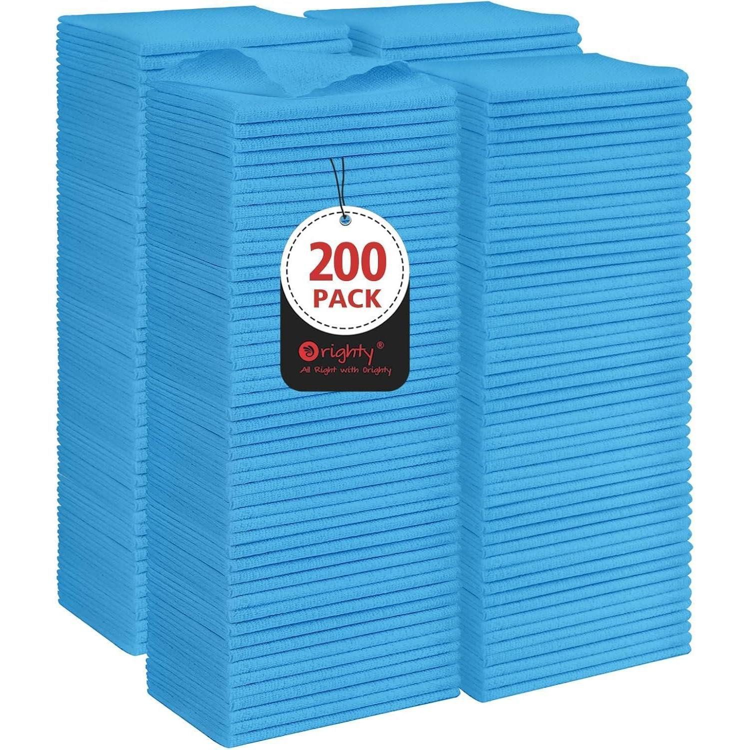LuxusKollektion Reinigungstücher Mikrofaser Großpackung 200 blau 29.2 x 29.2 cm Mikrofasertuch