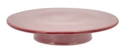 Bitz Servierplatte Tortenplatte auf Fuß light pink 30 x 5,5 cm, Steinzeug, (Tortenplatte auf Fuß)
