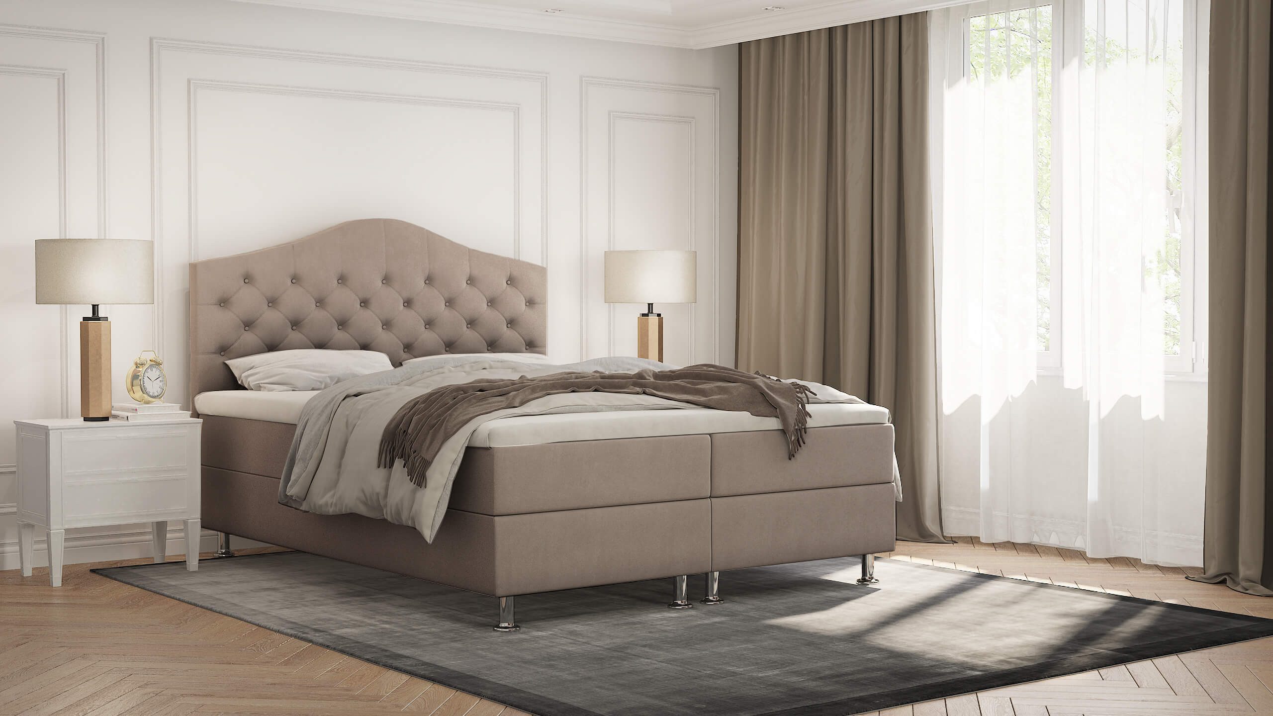 Best for Home Boxspringbett Glamour Bonellfederkern günstig online kaufen