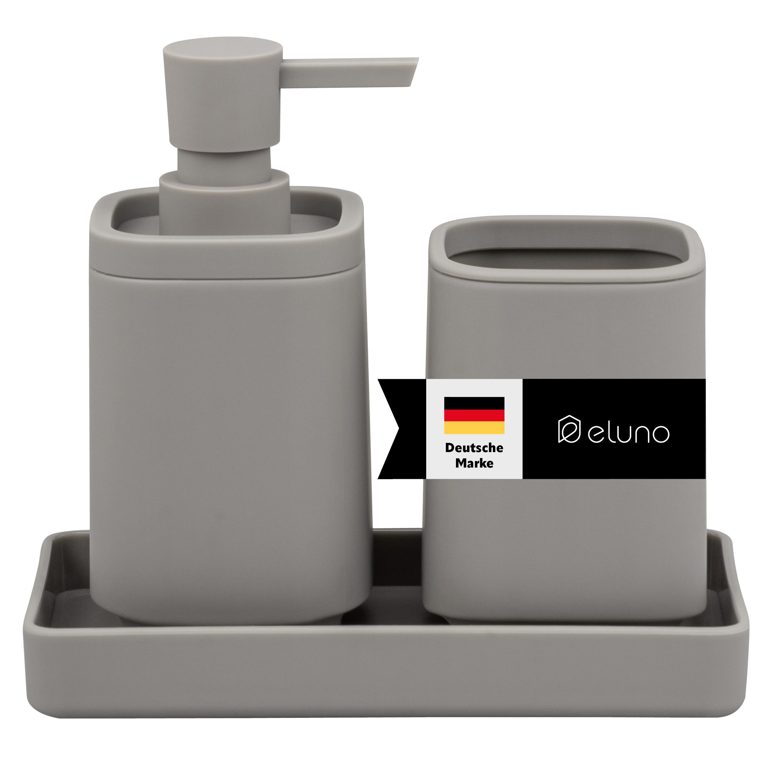 eluno Badaccessoire-Set VALONA 3tlg. Soft-Touch, 3 tlg.
