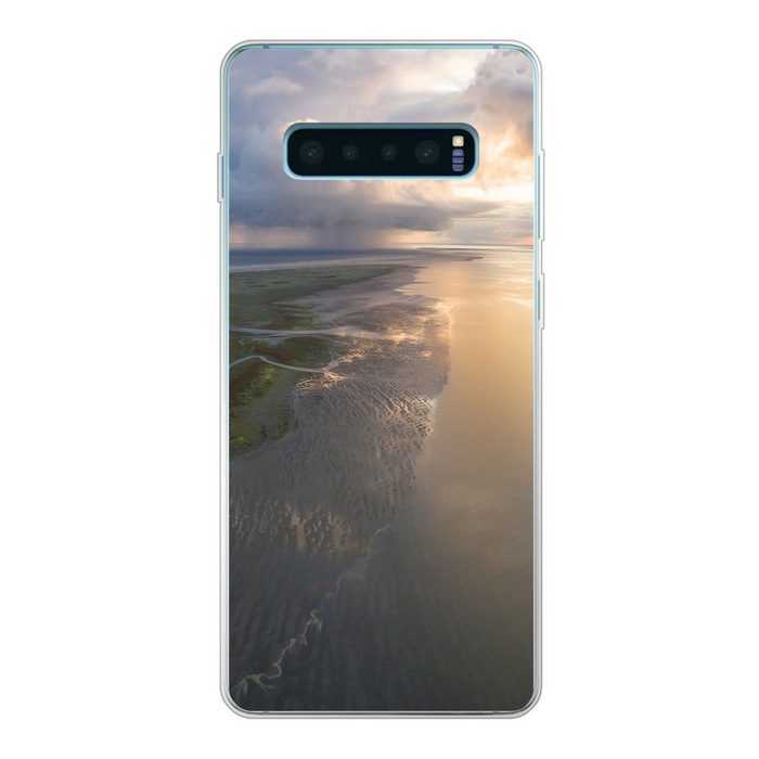 MuchoWow Handyhülle Watteninseln - Wasser - Luft Phone Case Handyhülle Samsung Galaxy S10 Lite Silikon Schutzhülle