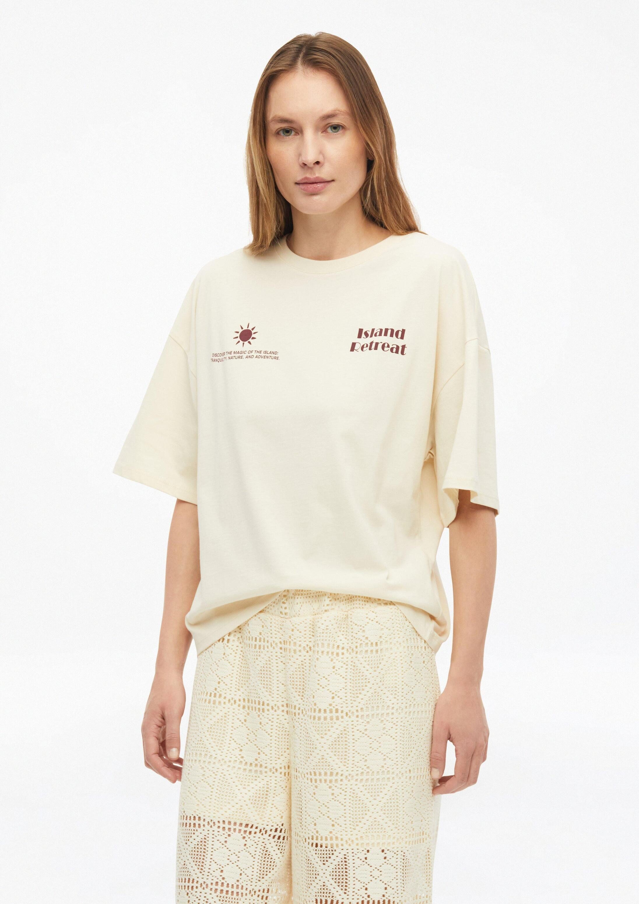 s.Oliver Kurzarmshirt T-Shirt Oversized Baumwoll-T-Shirt mit Print