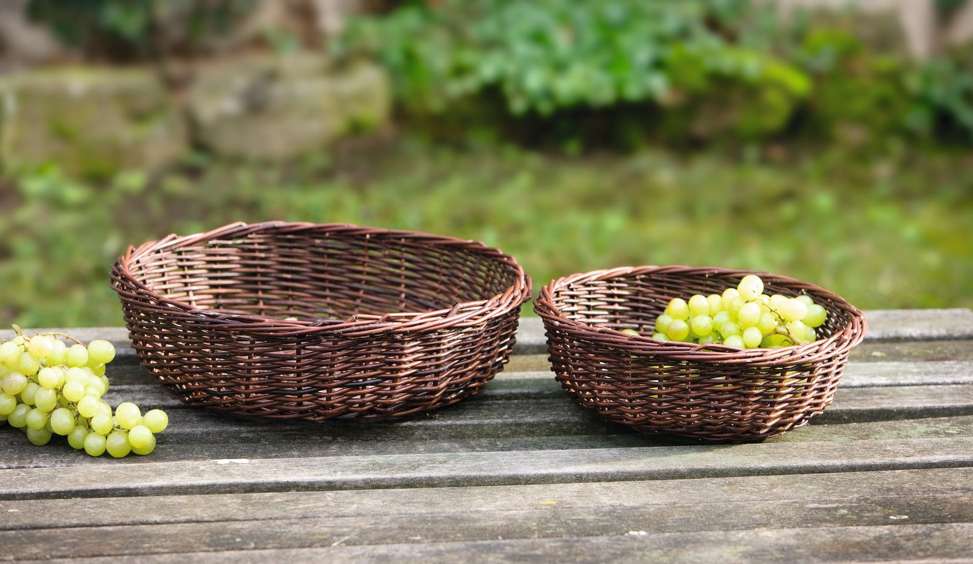 Frank Flechtwaren Dekoschale, Weidenschale Naturbraun groß günstig online kaufen
