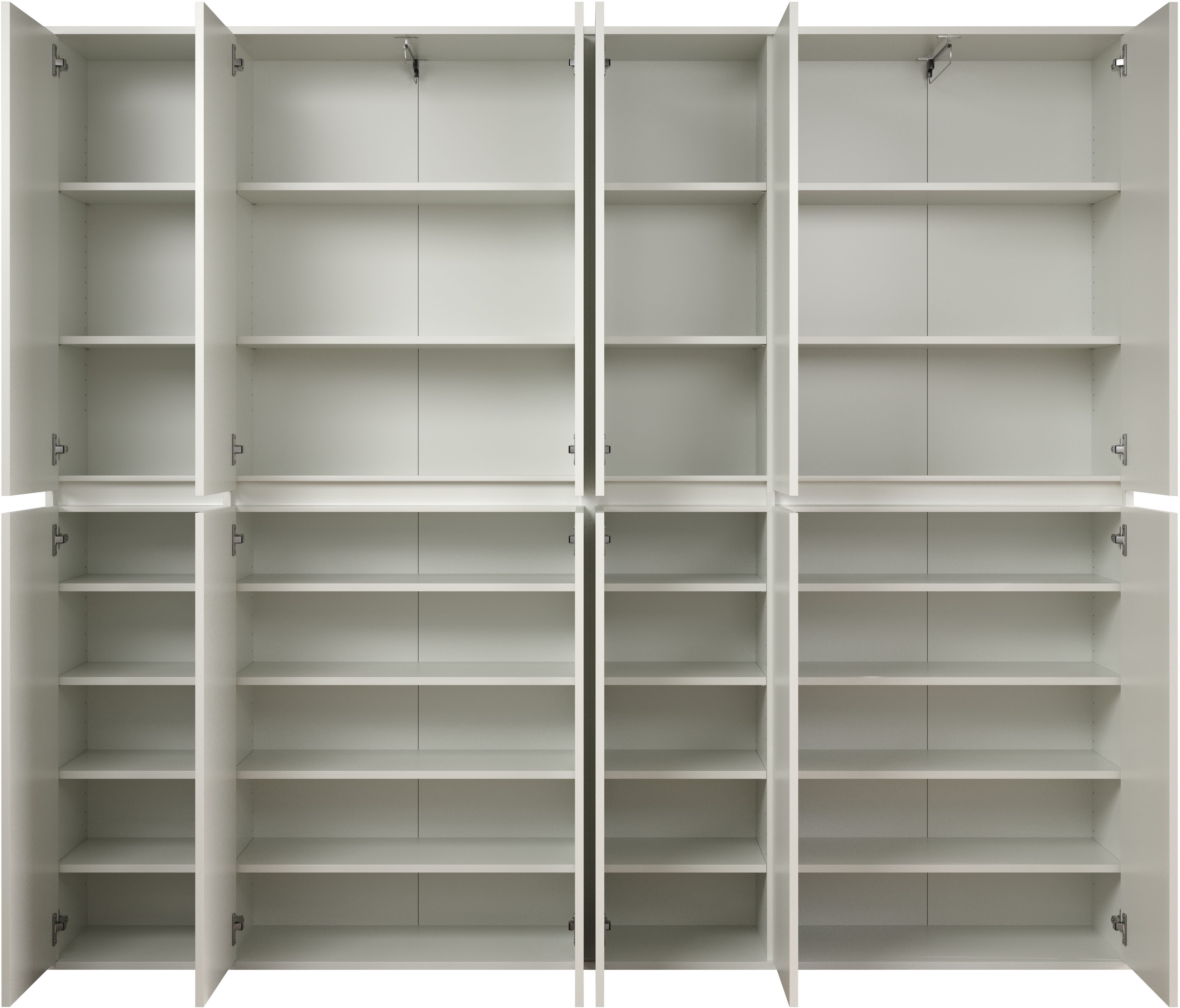 Home affaire Garderoben-Set Novara, (Komplett-Set, 2-St), Garderobenschränke mit insgesamt 32 Fächern - (B/T/H) 222/34/191 cm – Bild 4 von 5
