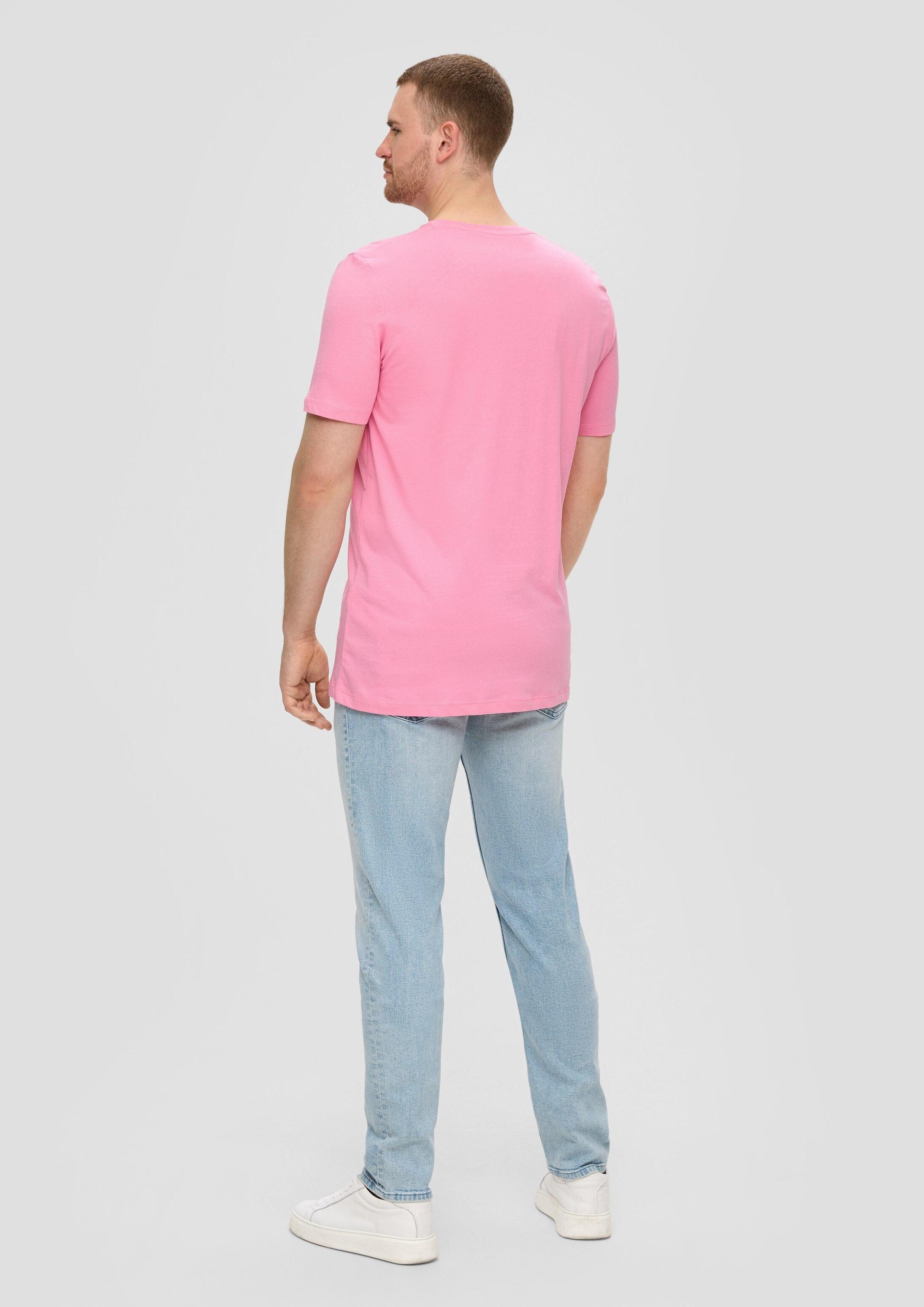 s.Oliver Kurzarmshirt T-Shirt T-Shirt aus Baumwolle mit Logo-Print