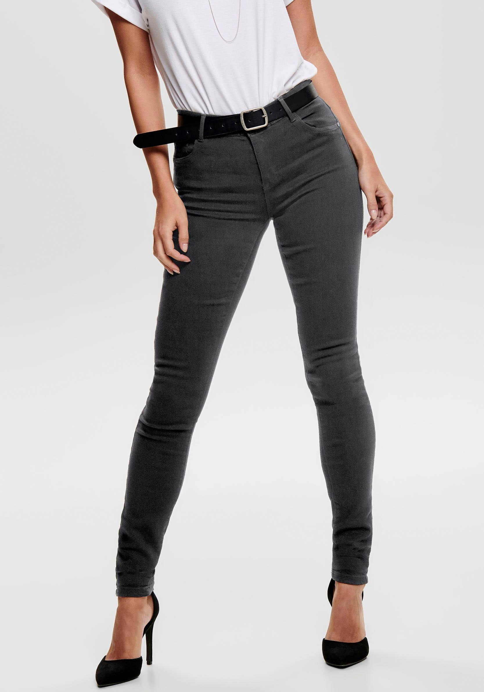 ONLY Skinny-fit-Jeans "ONLRAIN LIFE REG SKINNY DNM" mit Gürtelschlaufen günstig online kaufen