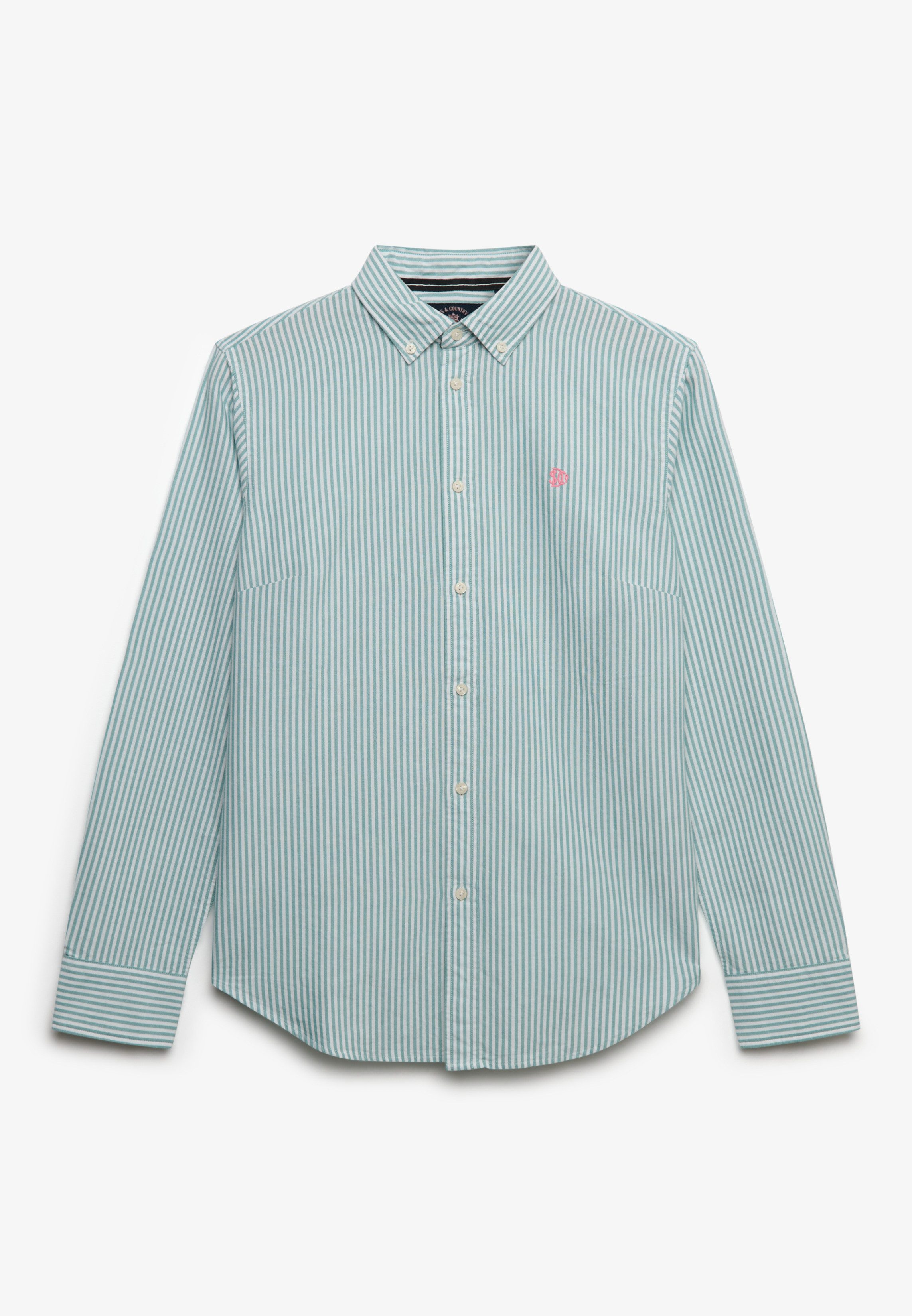 Superdry Hemdbluse SLIM OXFORD BD L/S SHIRT Baumwolle, slim fit