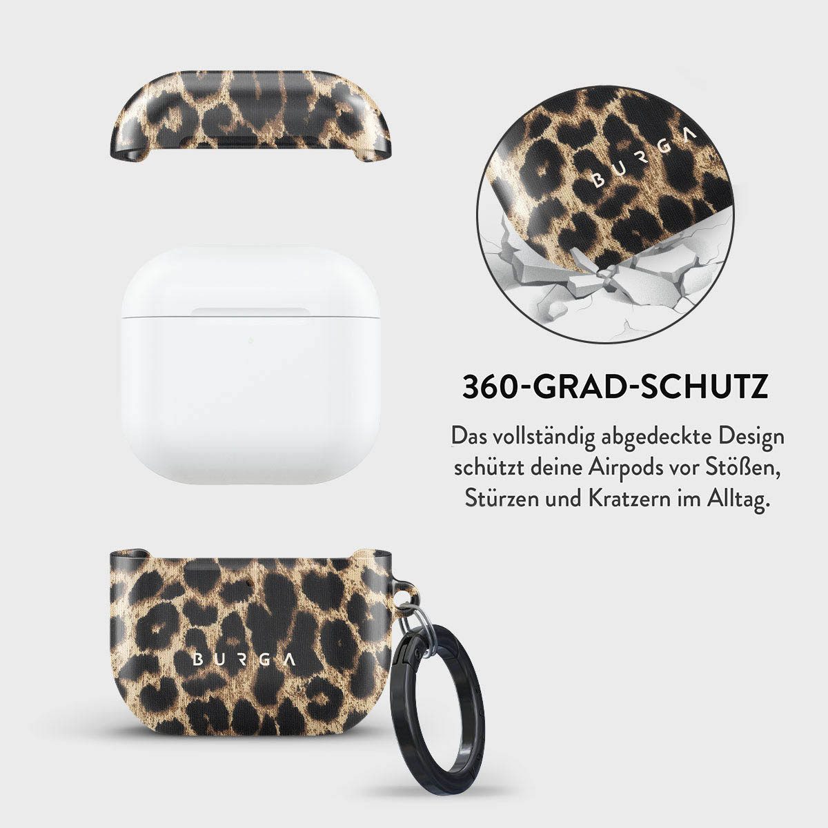 BURGA Kopfhörer-Schutzhülle Burga Hardcase Hülle Apple AirPods 4 - Player