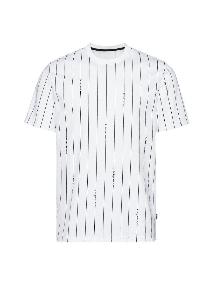 Trigema T-Shirt TRIGEMA T-Shirt mit Allover Streifen-Muster (1-tlg) günstig online kaufen