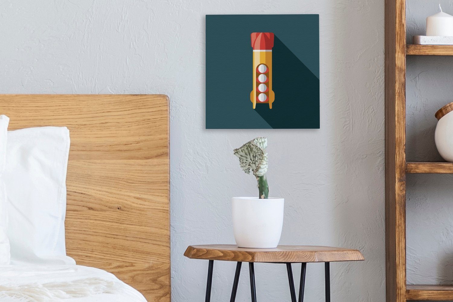 OneMillionCanvasses® Leinwandbild (1 eines St), für Bobs, Wohnzimmer Leinwand Illustration Bilder Schlafzimmer Eine