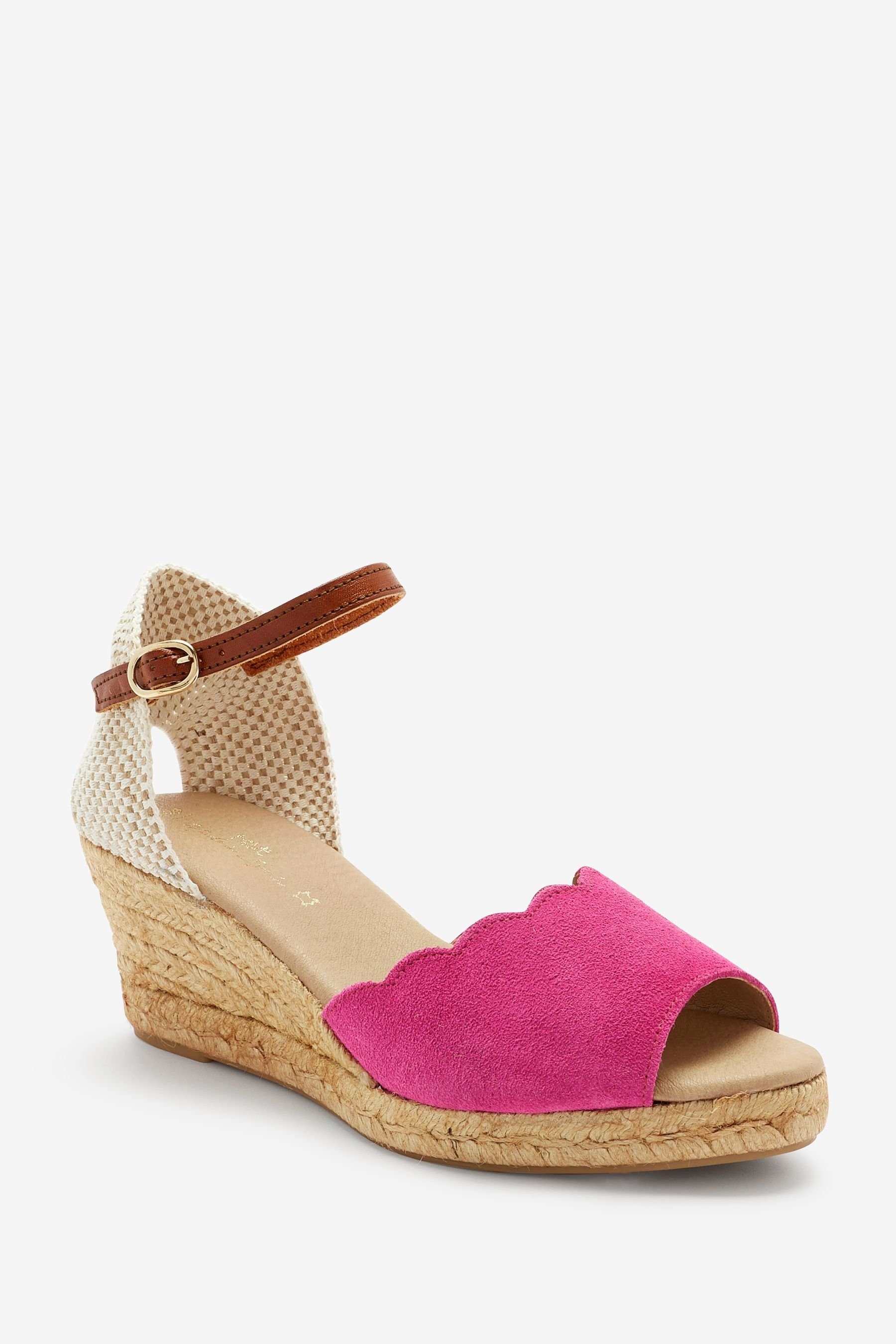 Pink Keilabsatz Next Peeptoe-Sandalen mit Keilsandalette Forever Comfort® (1-tlg)