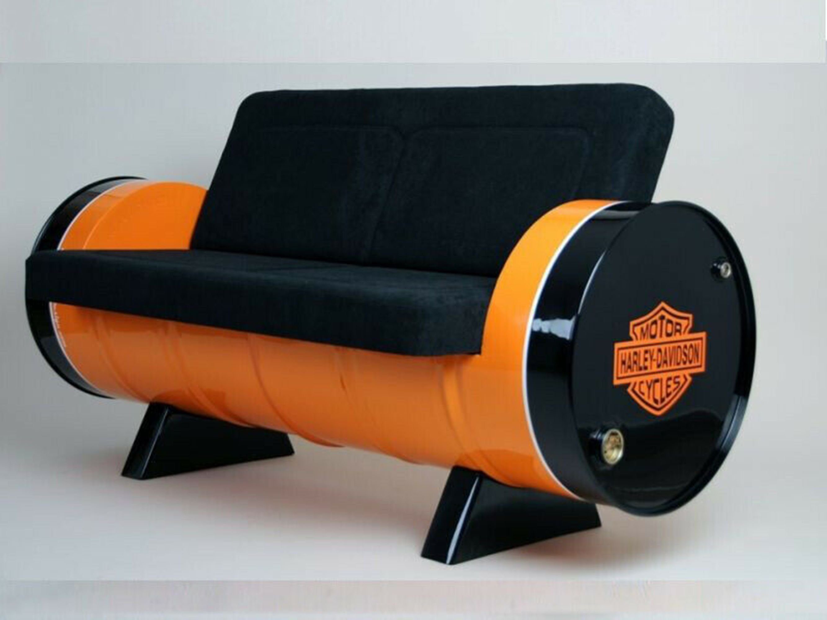 JVmoebel Sofa Textil Industrielle in Eisen Orange Moderne Made Bank Bank, Restaurant Set Sofa Europe