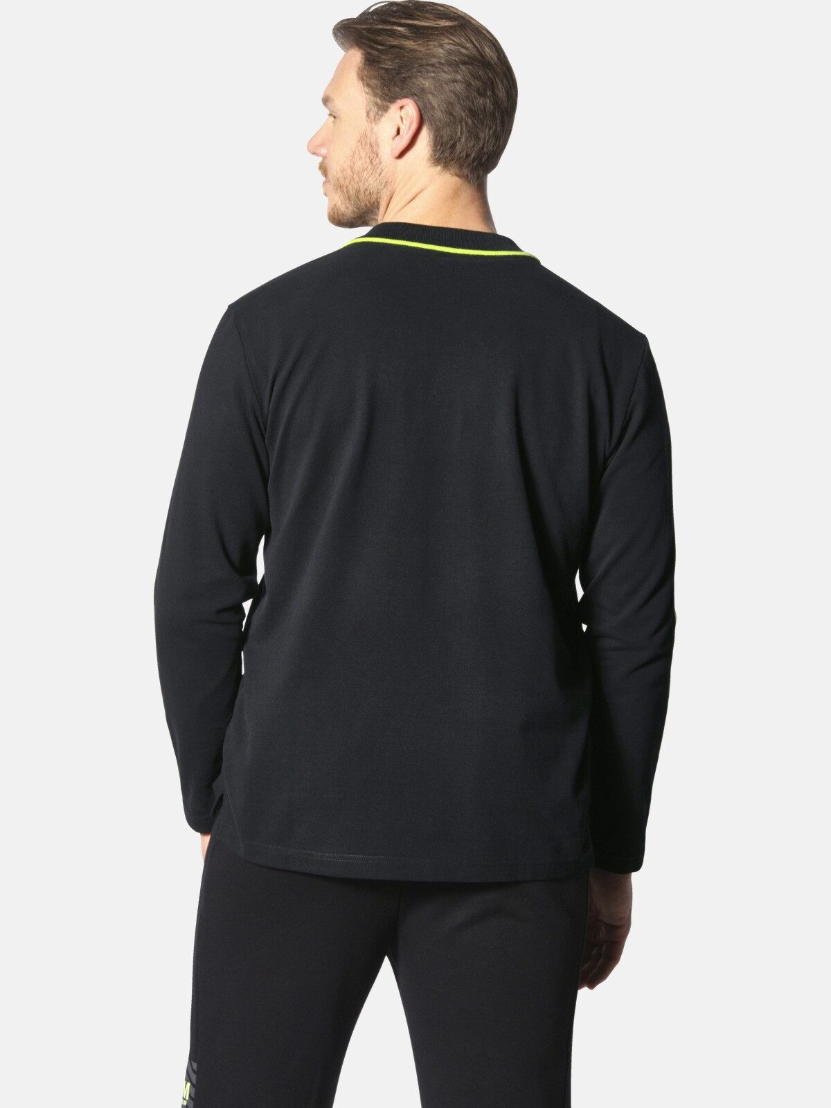 Jan Vanderstorm Langarm-Poloshirt SIGURDHILD mit Kontrastdetails günstig online kaufen