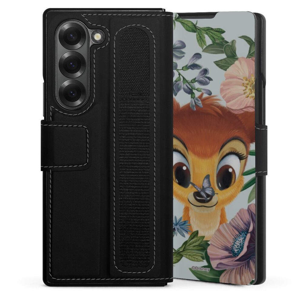 DeinDesign Handyhülle Disney Blumen Bambi Bloomy Bambi, Samsung Galaxy Z Fold 6 Hülle Handy Flip Case Wallet Cover