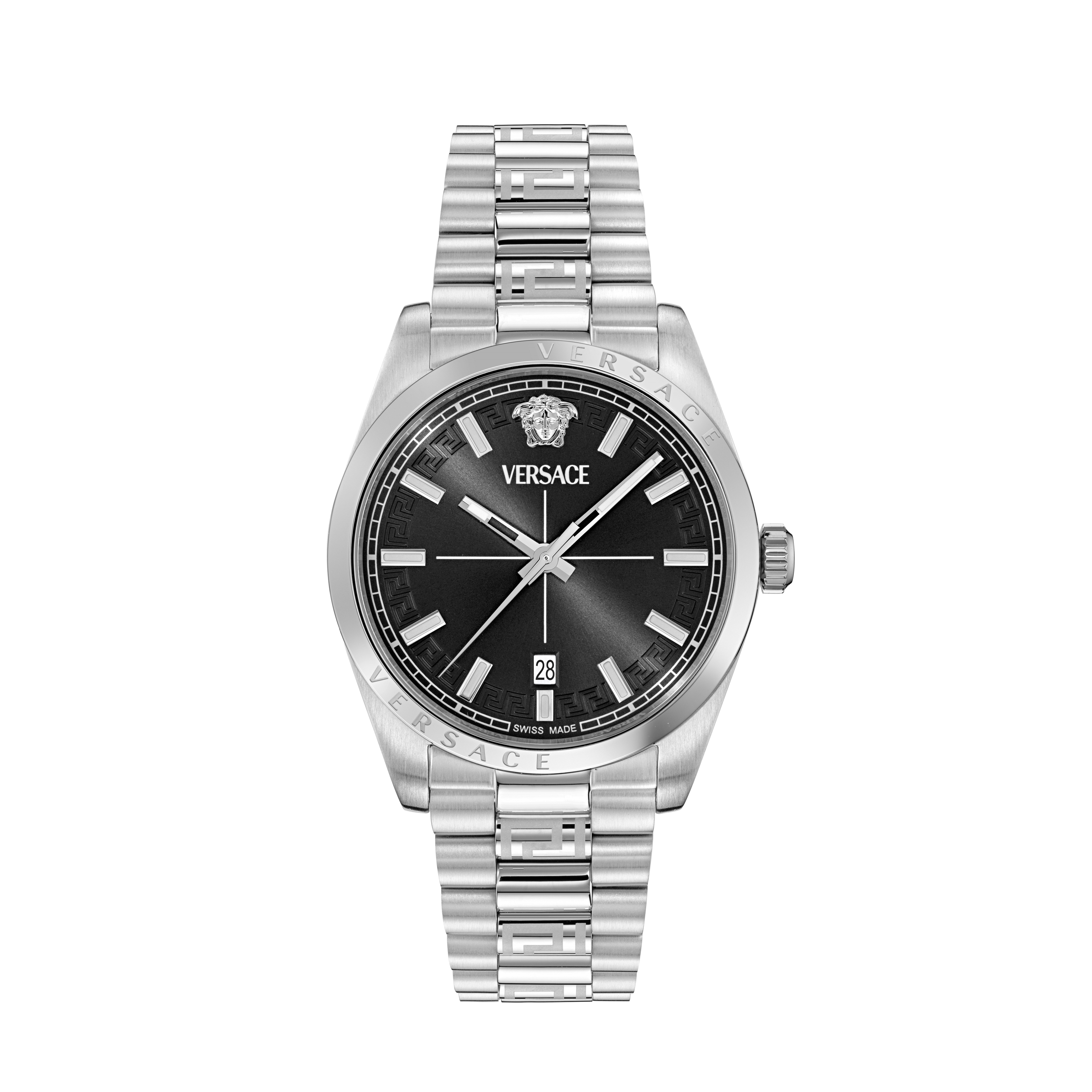 Versace Quarzuhr MILLENYIUM GENT VE0G00725, Armbanduhr, Damenuhr, Herrenuhr, Swiss Made, Edelstahlarmband, analog