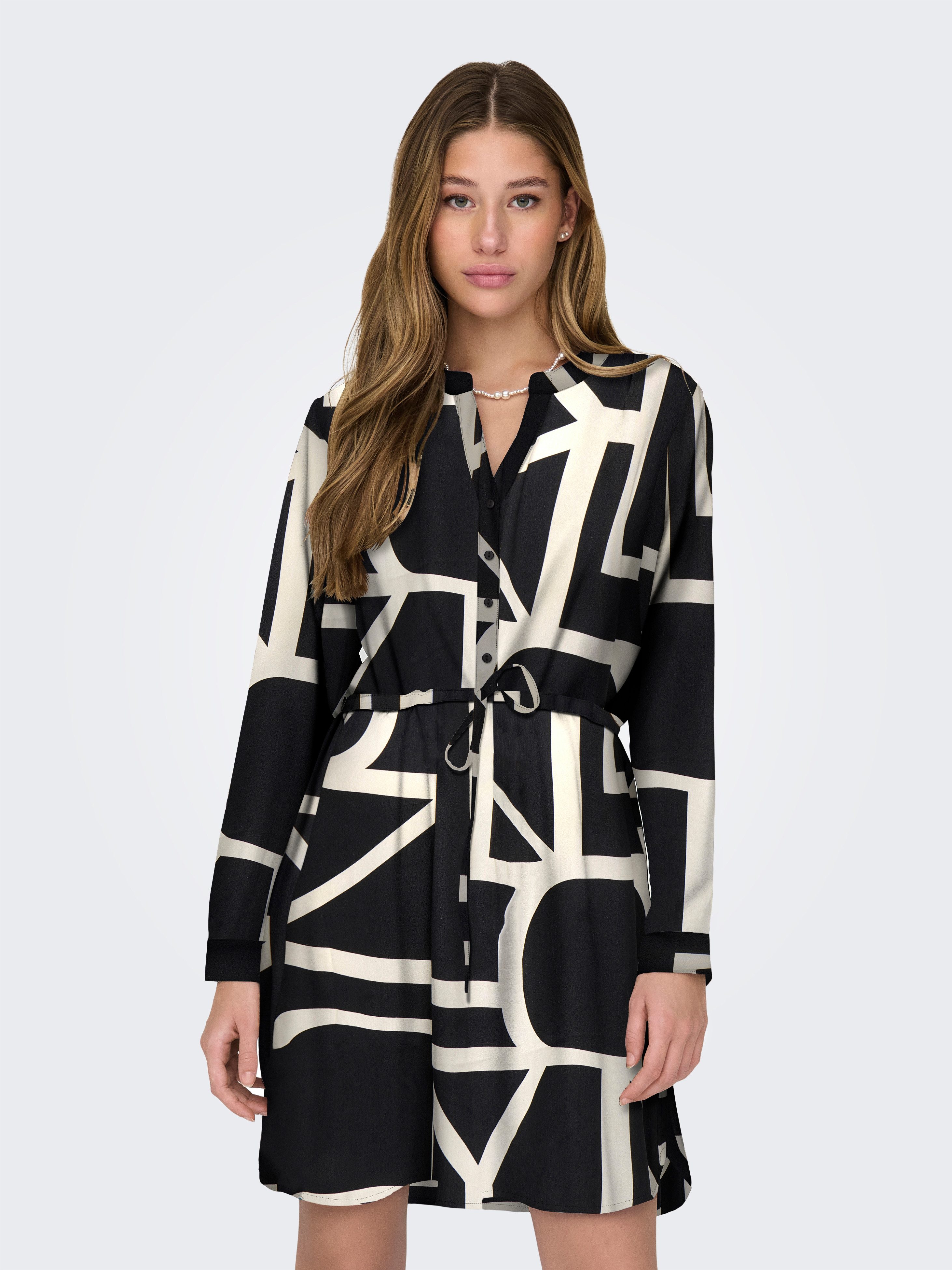 Druckkleid ONLCORY L/S V-NECK TUNIC