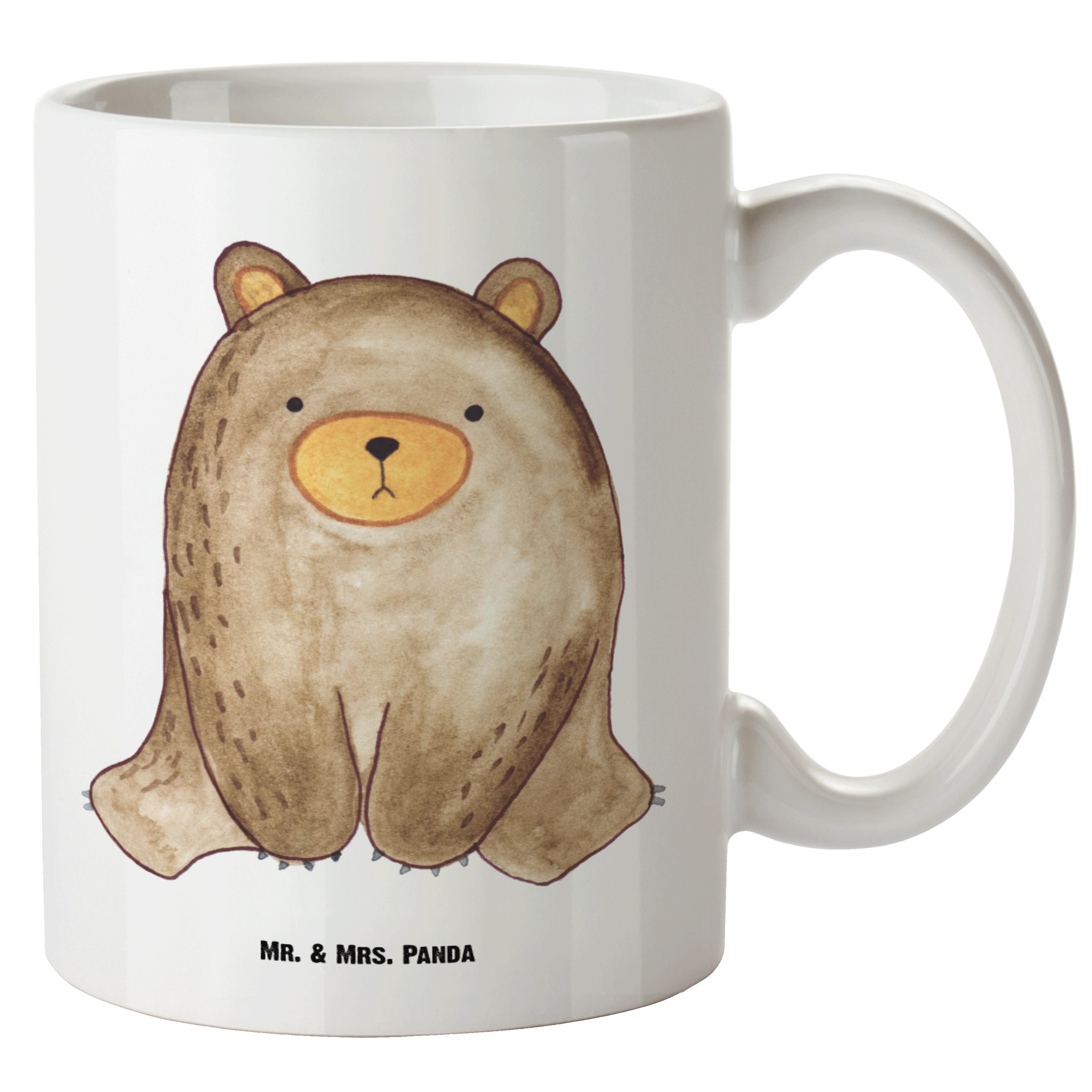 Mrs. Bär Mr. Teddybär, - Tasse, spülmaschinenfest, & Panda XL XL Keramik sitzend - Tasse Tasse Geschenk, Weiß