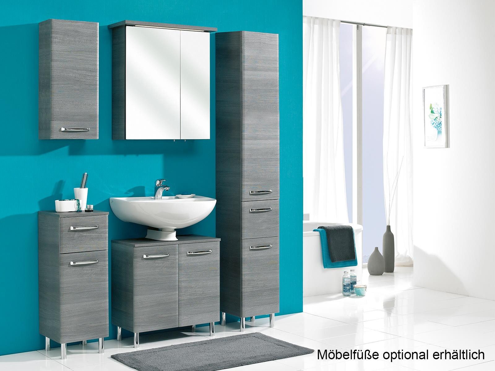 PELIPAL Badezimmer-Set 150 x 185,5 x 33 cm (B/H/T), (5-teilig, 5-St)