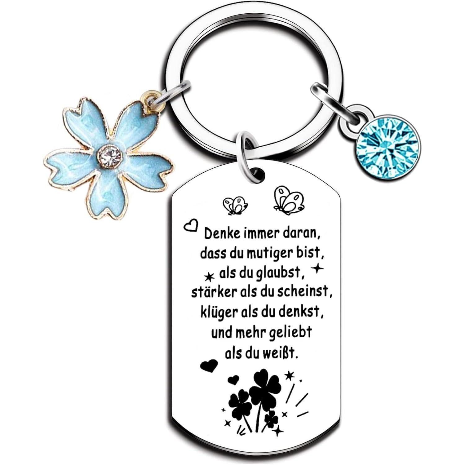 LuxusKollektion Schlüsselanhänger Schlüsselanhänger Frauen Geschenk Glücksbringer Schlüsselanhänger Blau