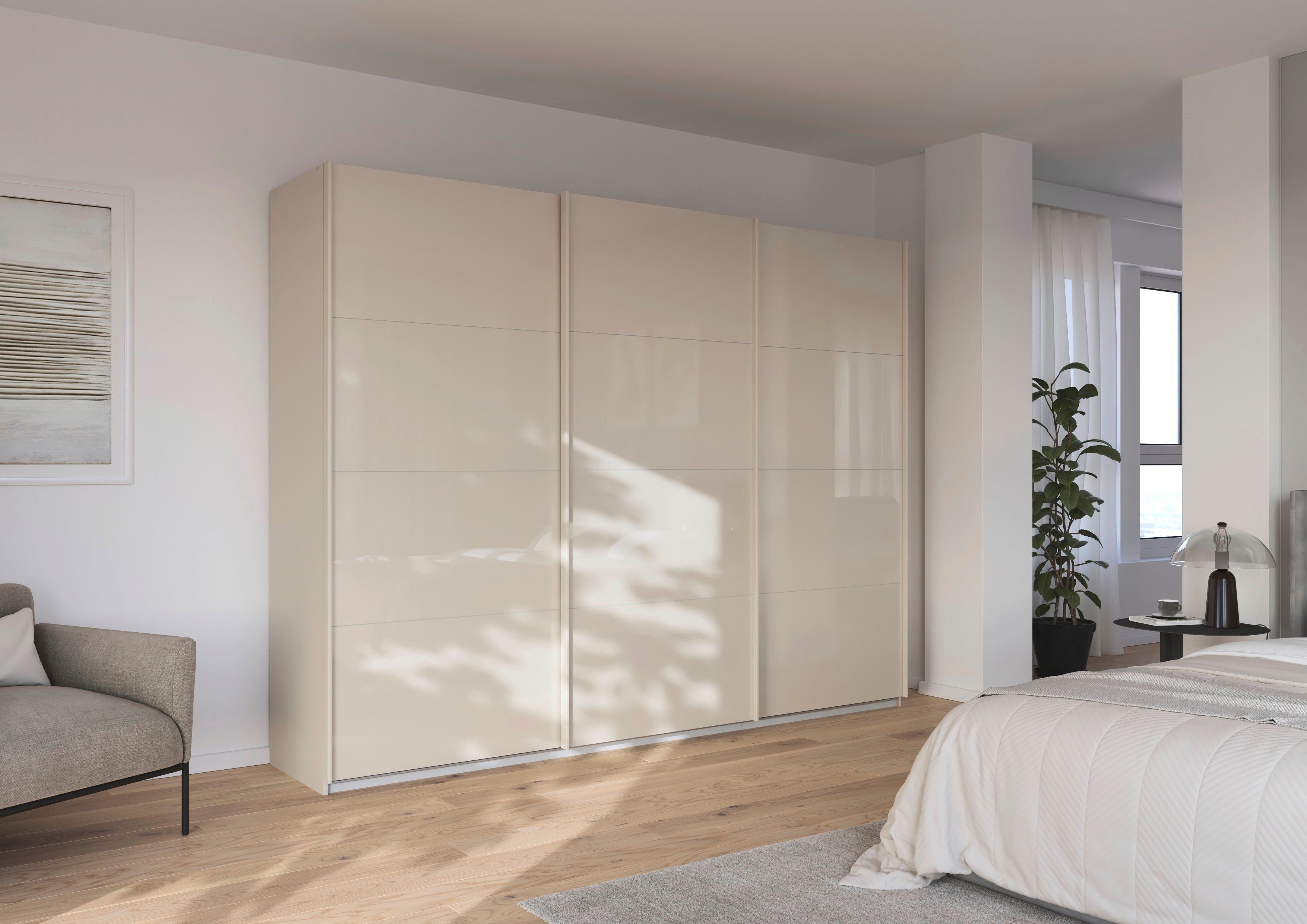 rauch Schwebetürenschrank "Kleiderschrank Schrank Garderobe AGORDO mit Glas günstig online kaufen